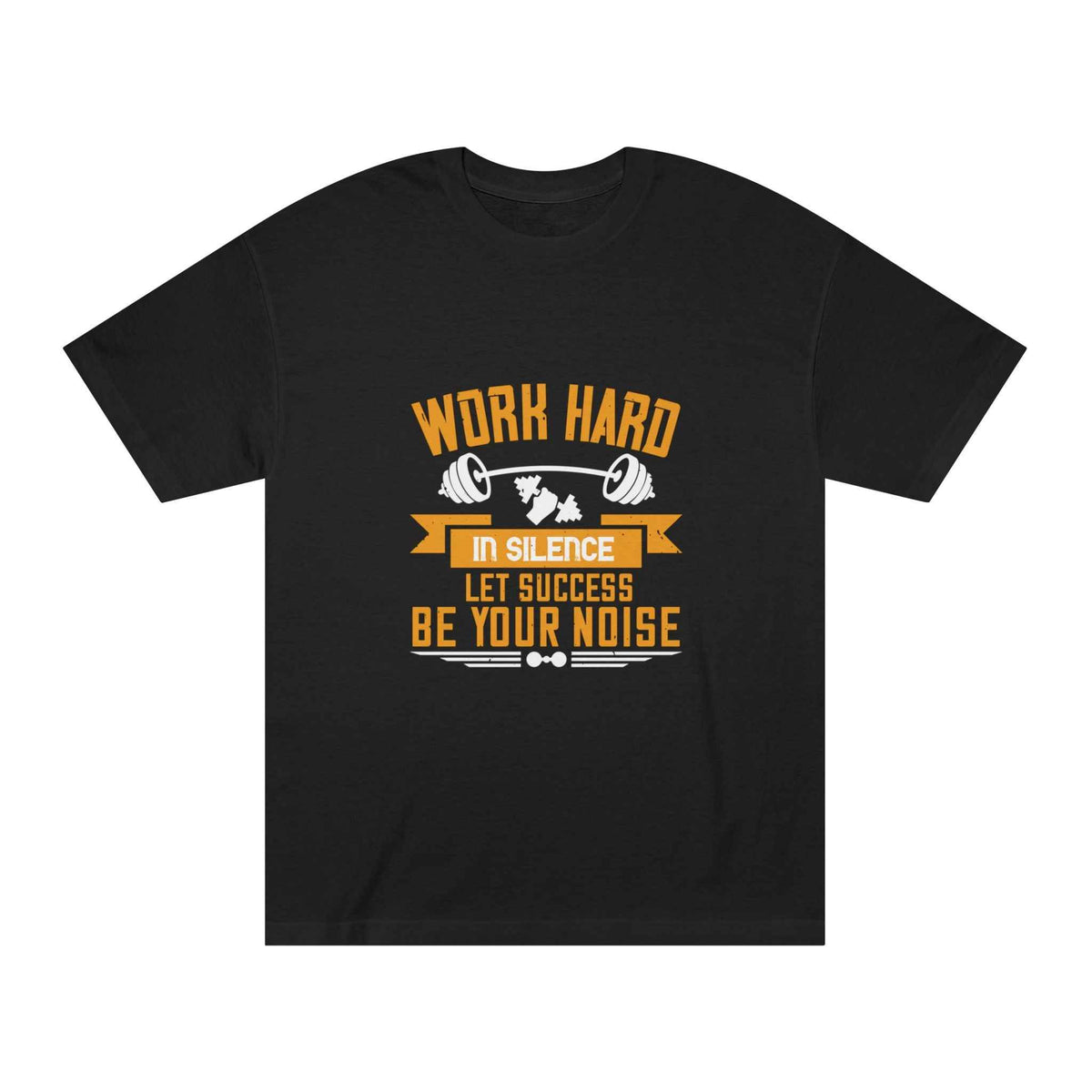 Work Hard in Silence Fitness Tee — "Let Success Be Your Noise" Motivational Gym T-Shirt