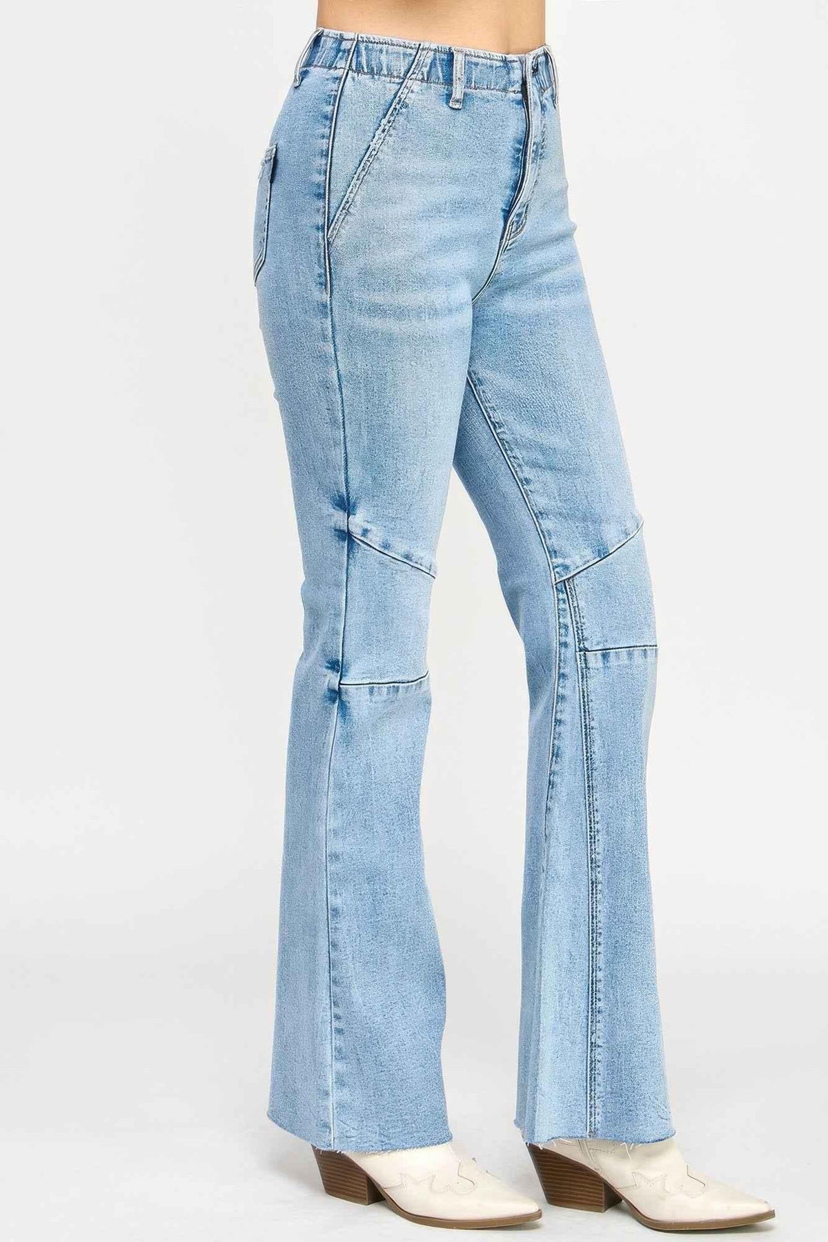 High Rise Flare With Seam Detail