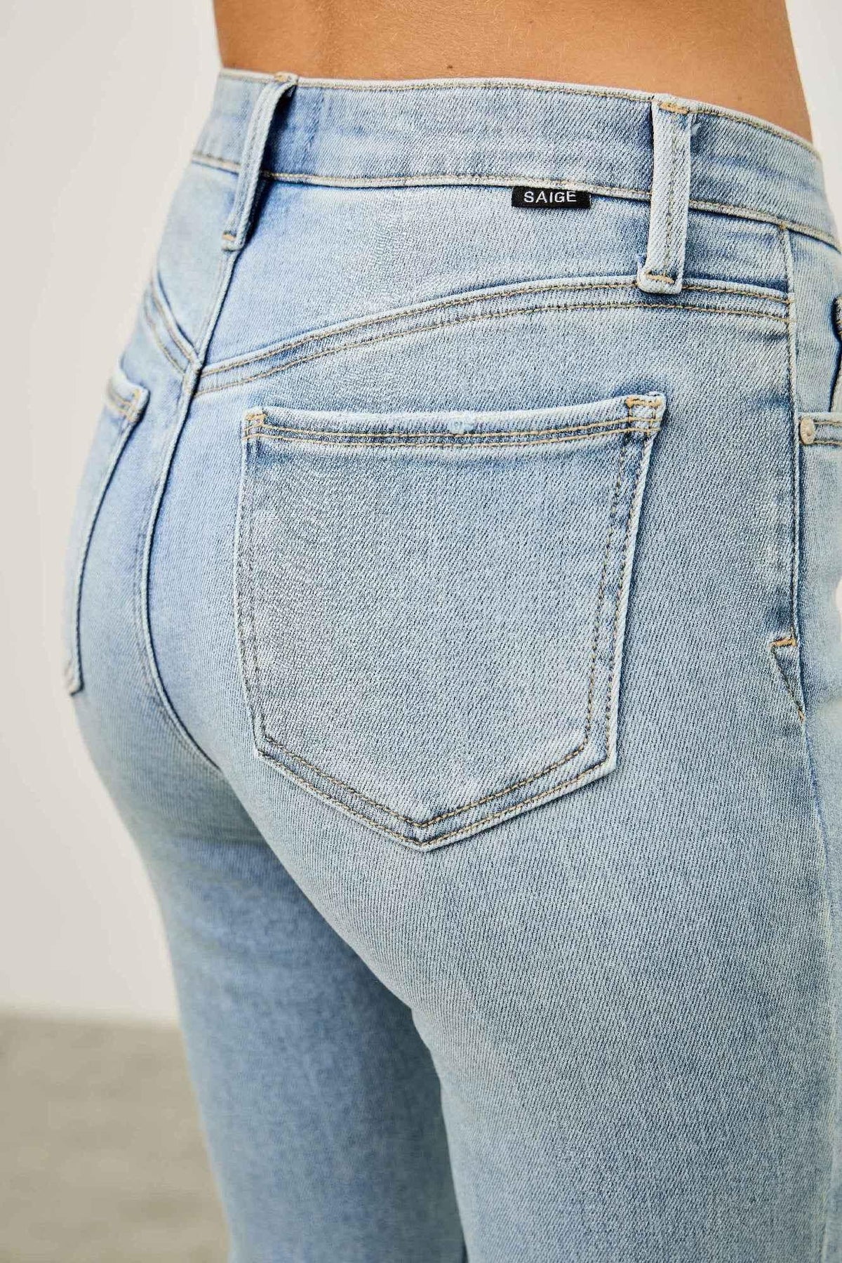 Mid Rise Flare With Released Hem