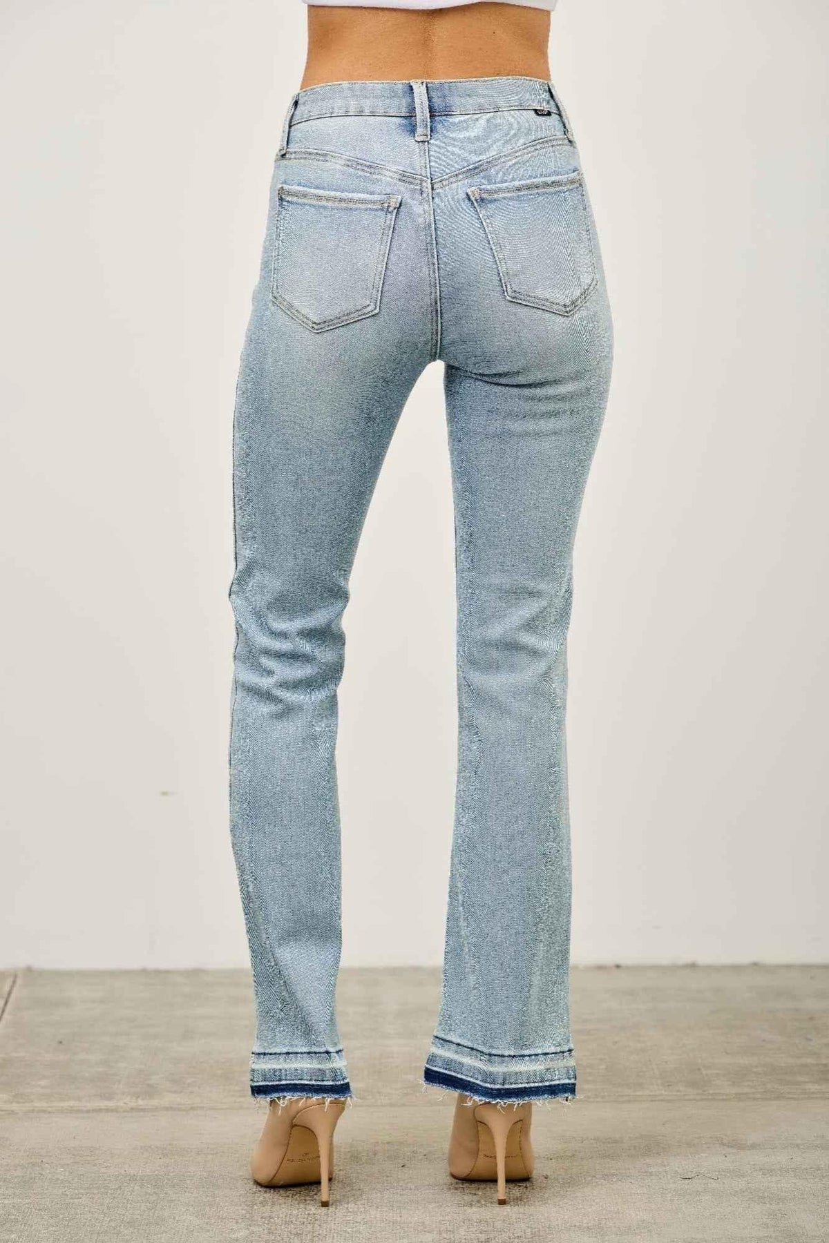 Mid Rise Flare With Released Hem