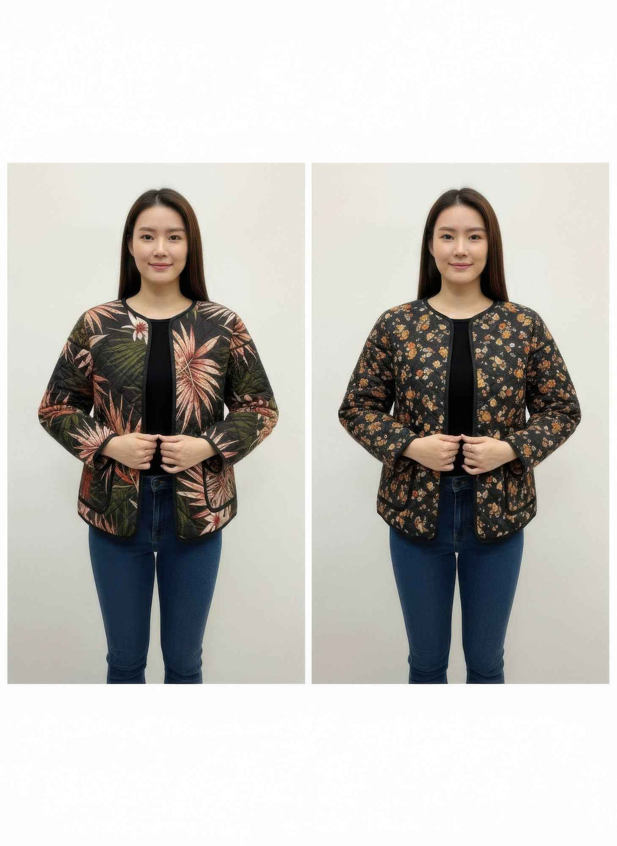 Onque Casual Printed Reversible Jacket