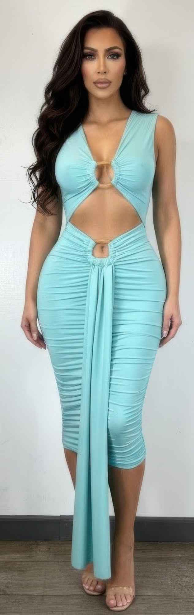 Body-con Midi Dress In A Vibrant