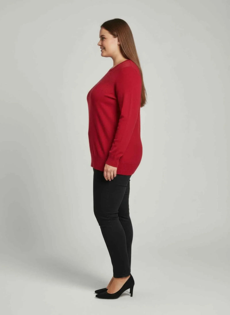 Burgundy Shimmer Detail Knit Tunic Top