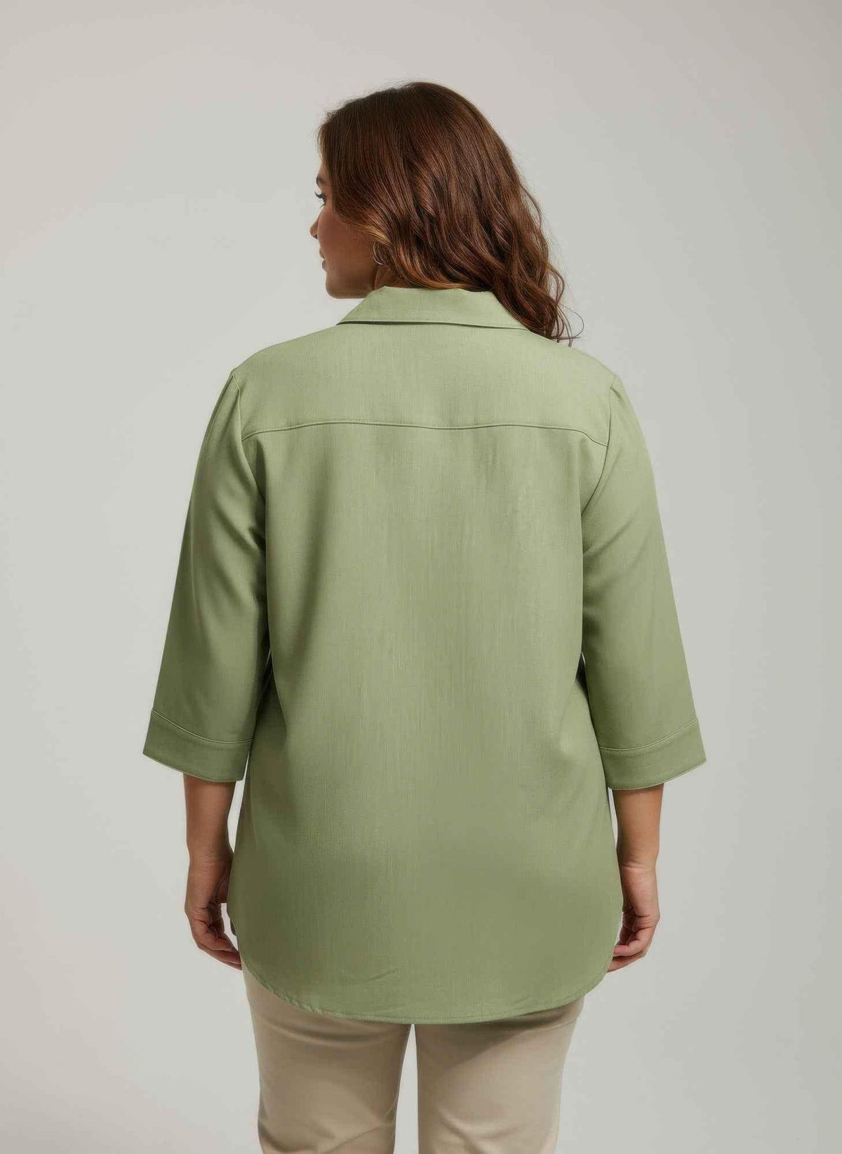 Sand Utility Button Front Shirt Tunic
