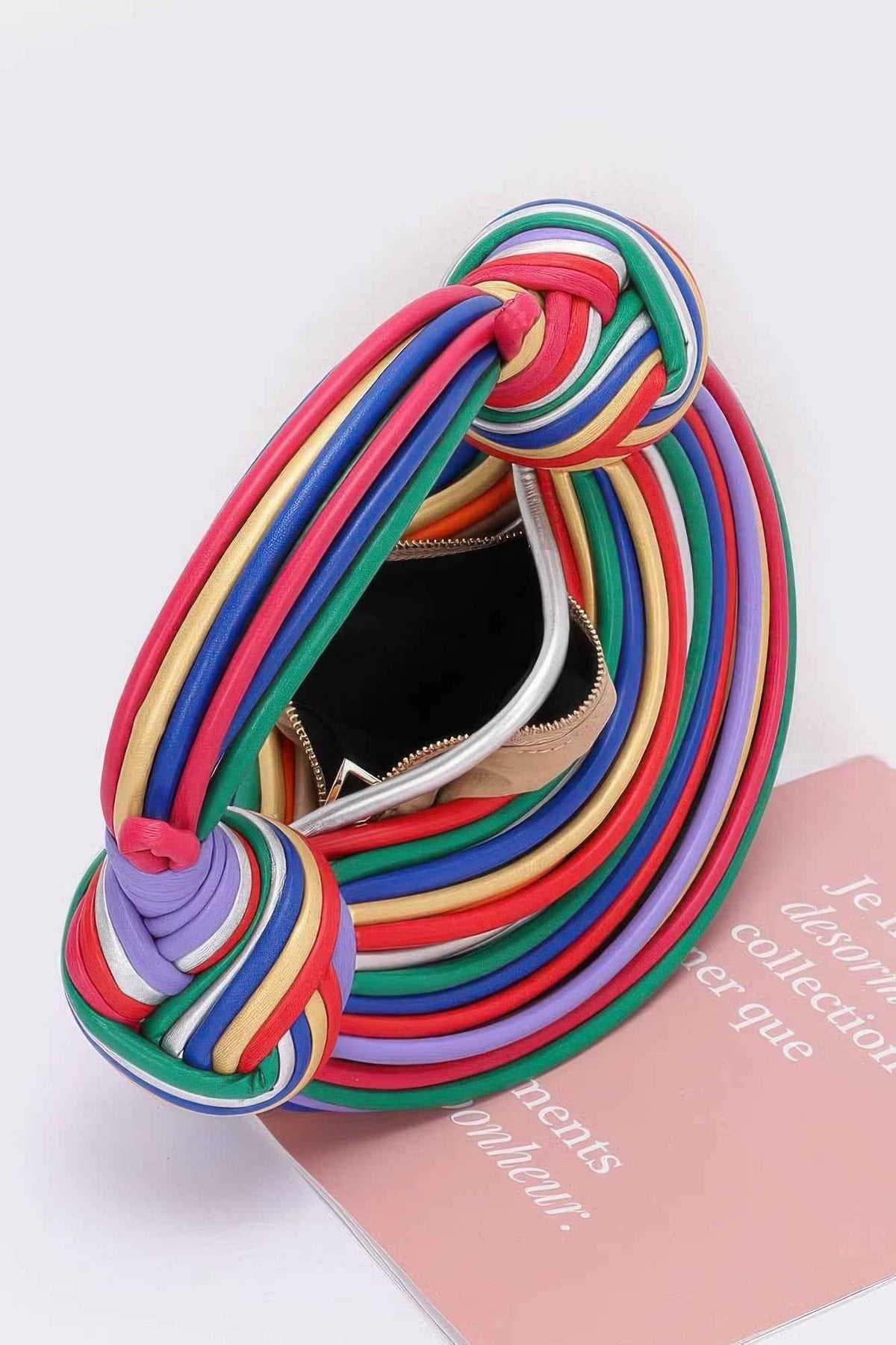 Faux Leather Rope Hobo Bag