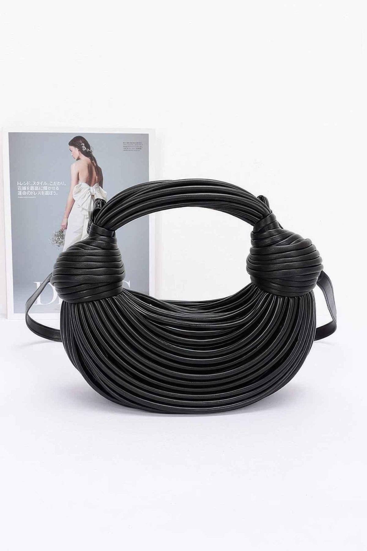 Faux Leather Rope Hobo Bag