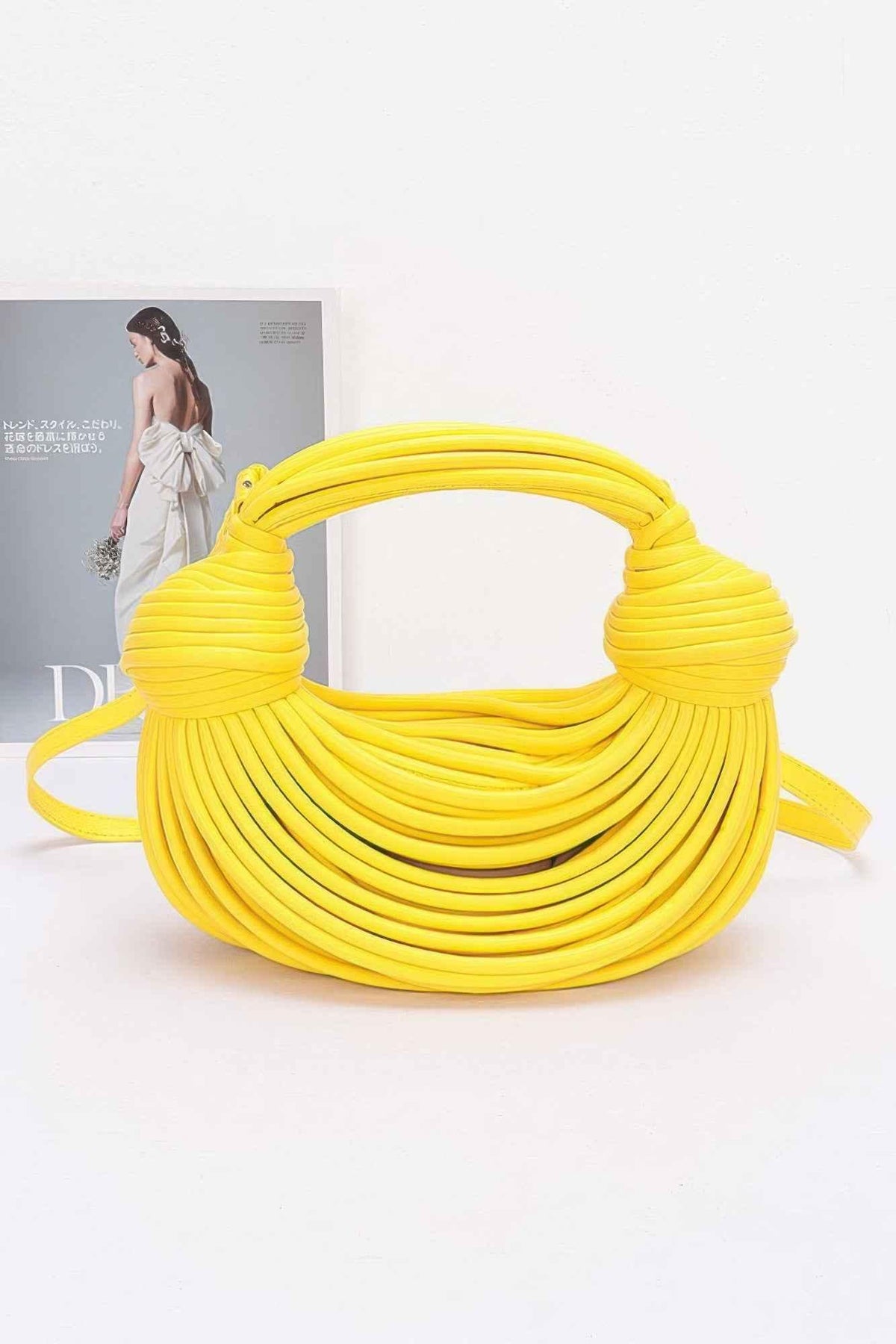 Faux Leather Rope Hobo Bag
