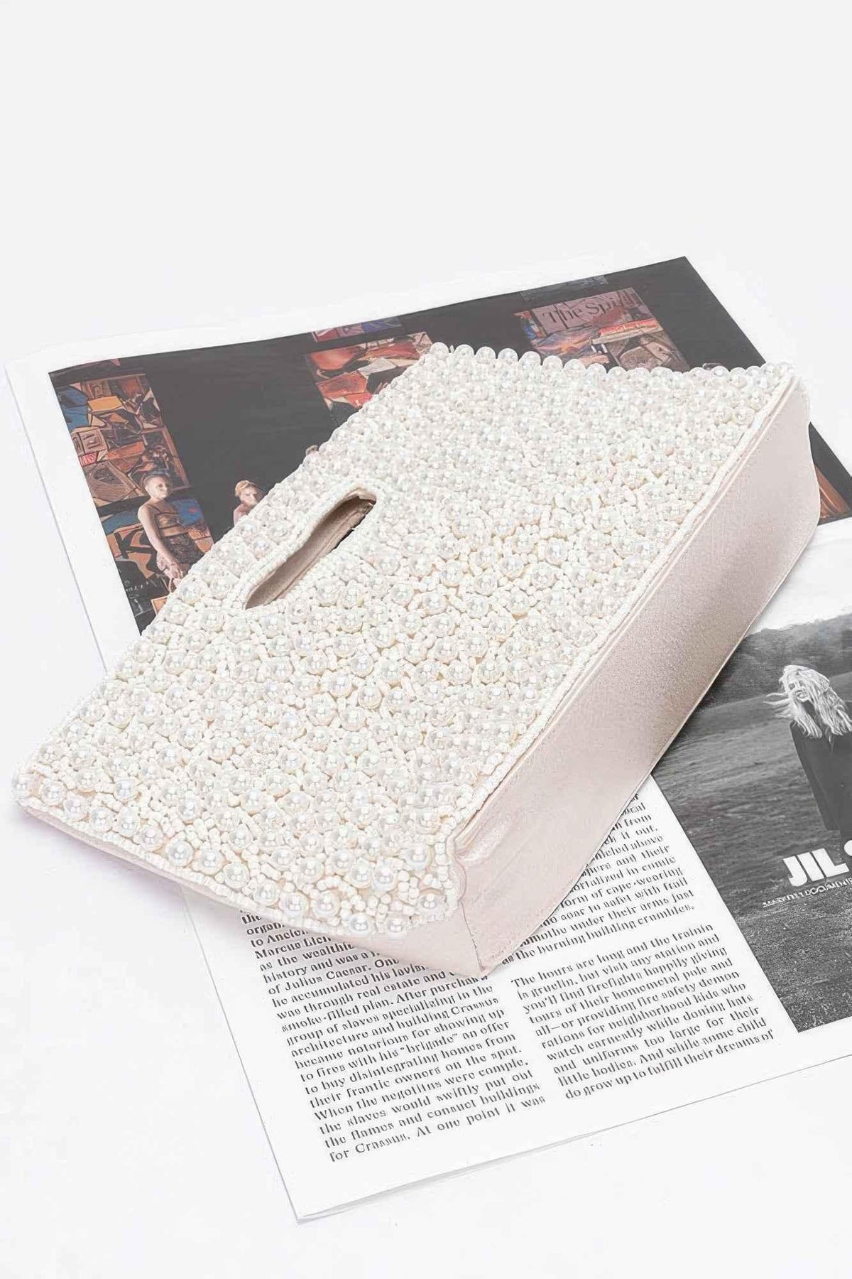 Faux Pearl Handmade Clutch