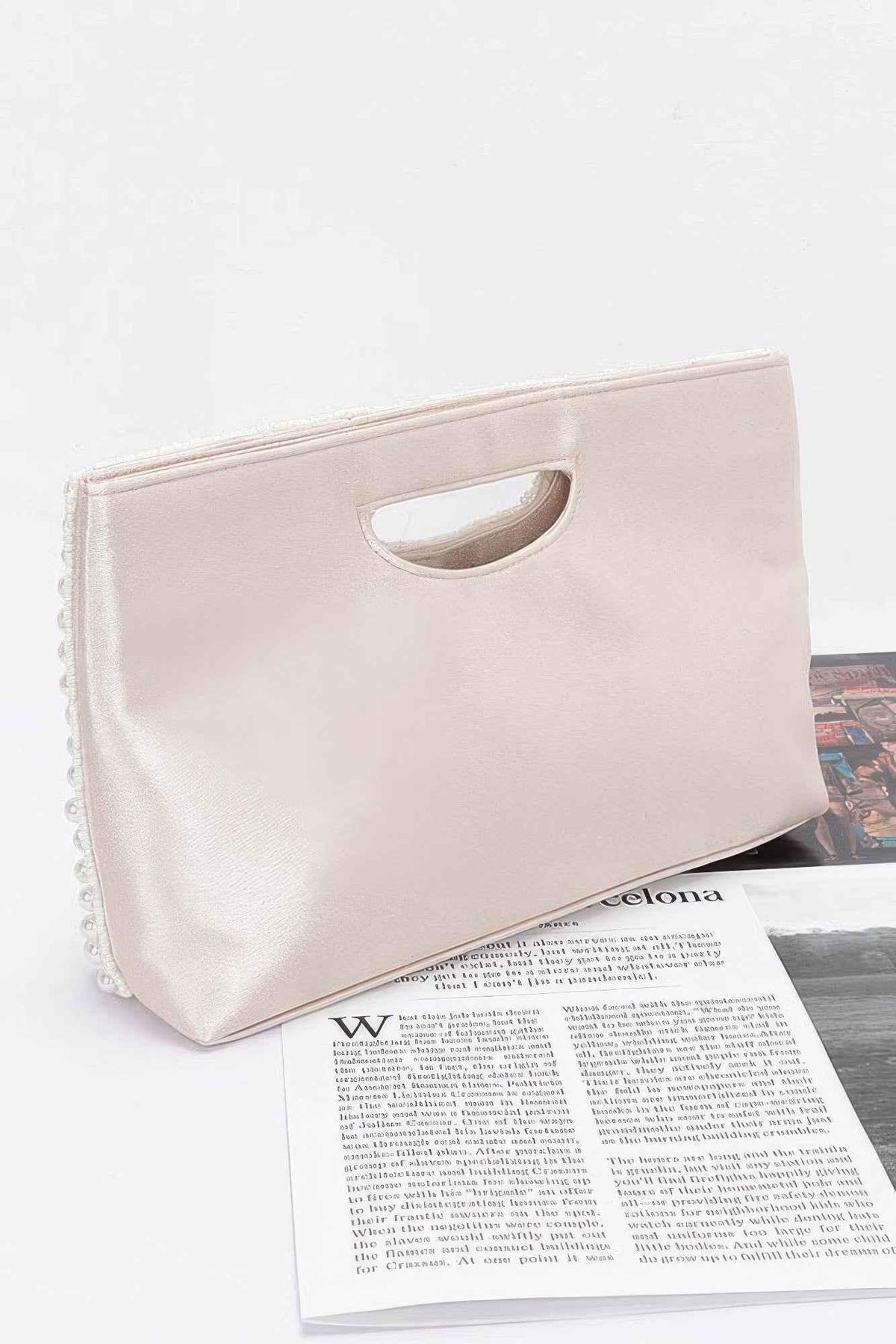 Faux Pearl Handmade Clutch