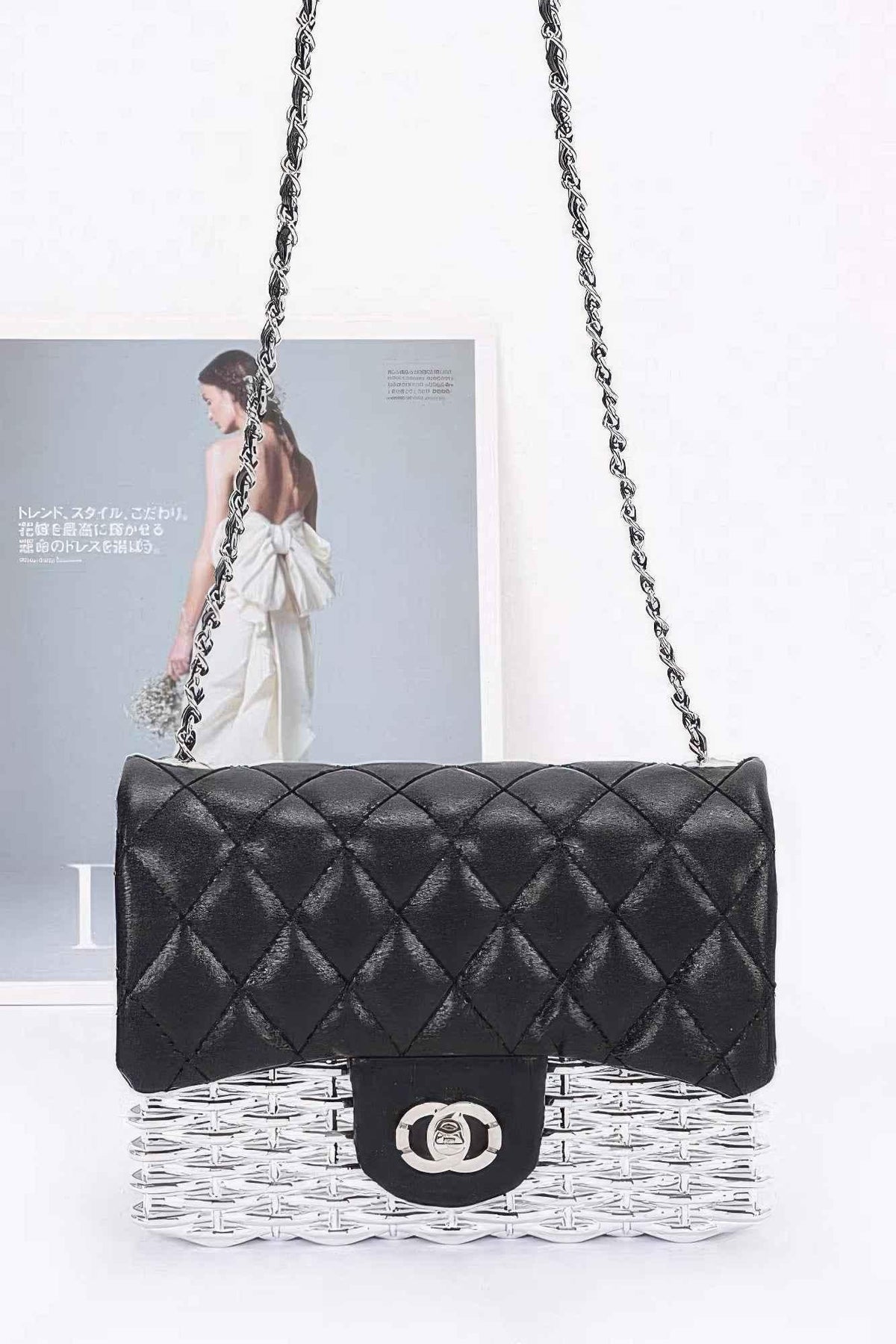 Metallic Acrylic Flap Bag