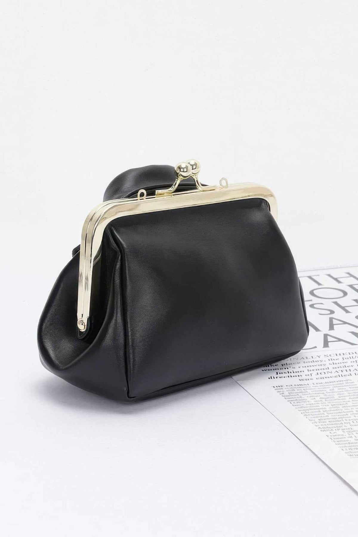 Faux Leather Jacket Style Crossbody Bag