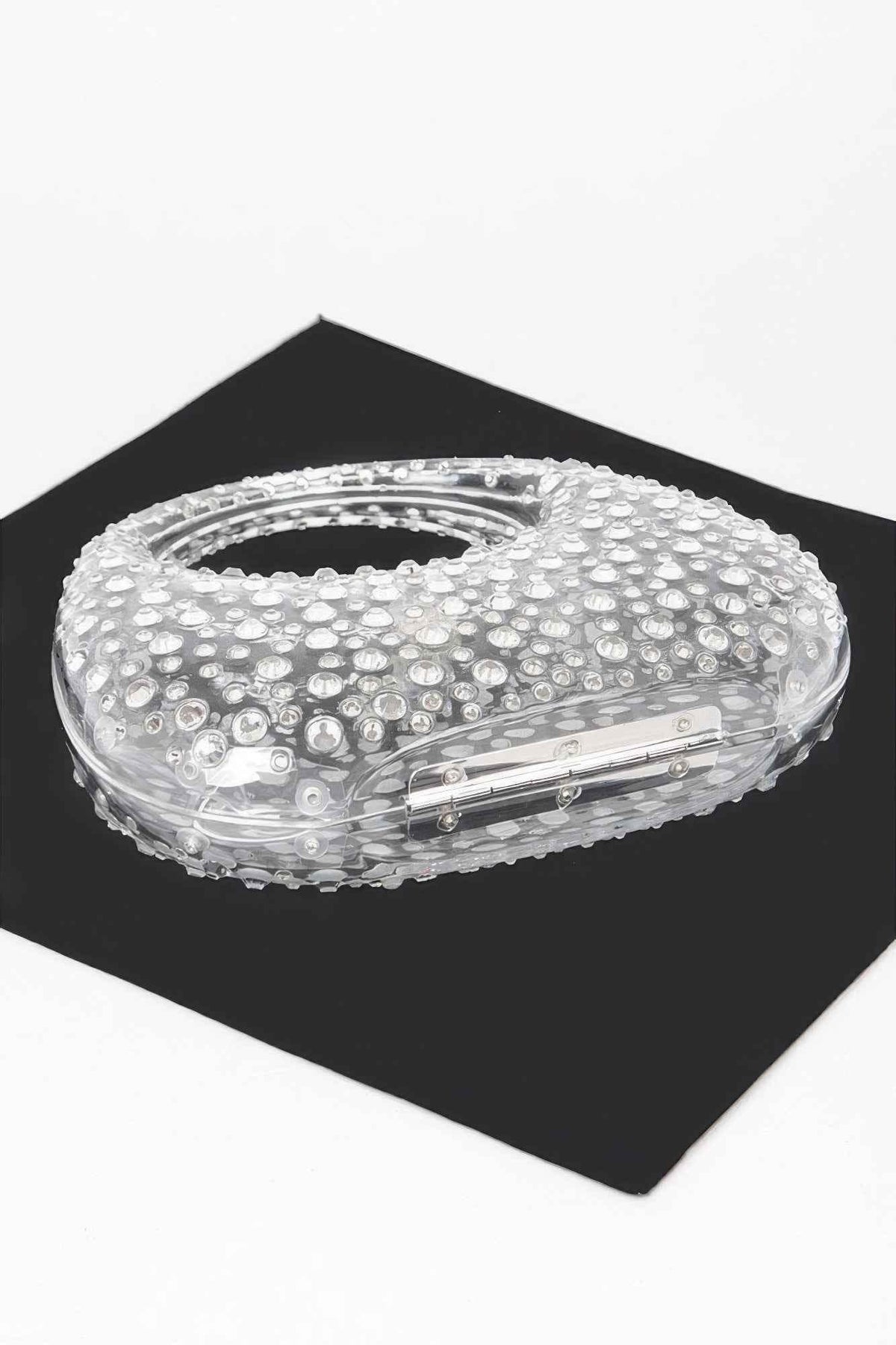 Rhinestone Hot Fix Clear Acrylic Clutch