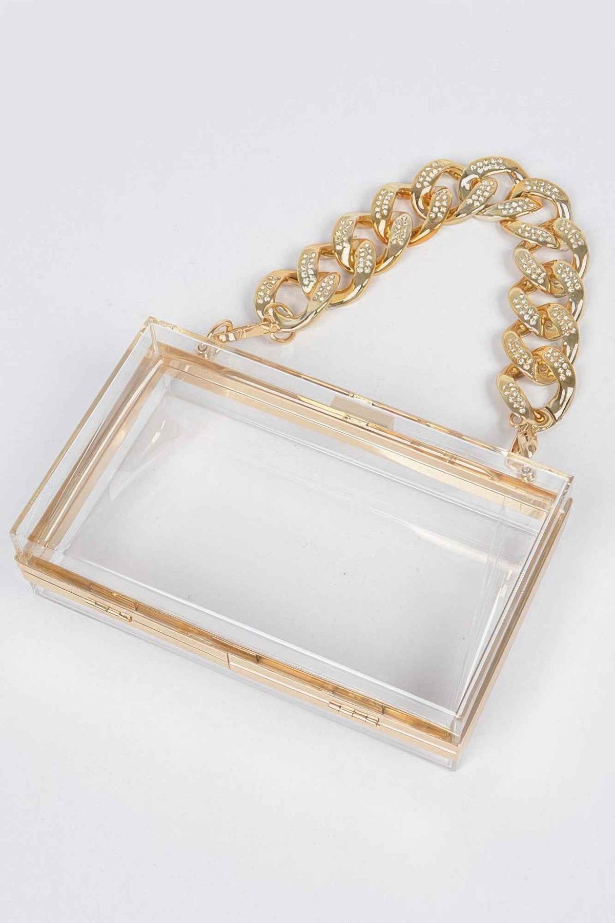 Transparent Hard Case W/stoned Chain