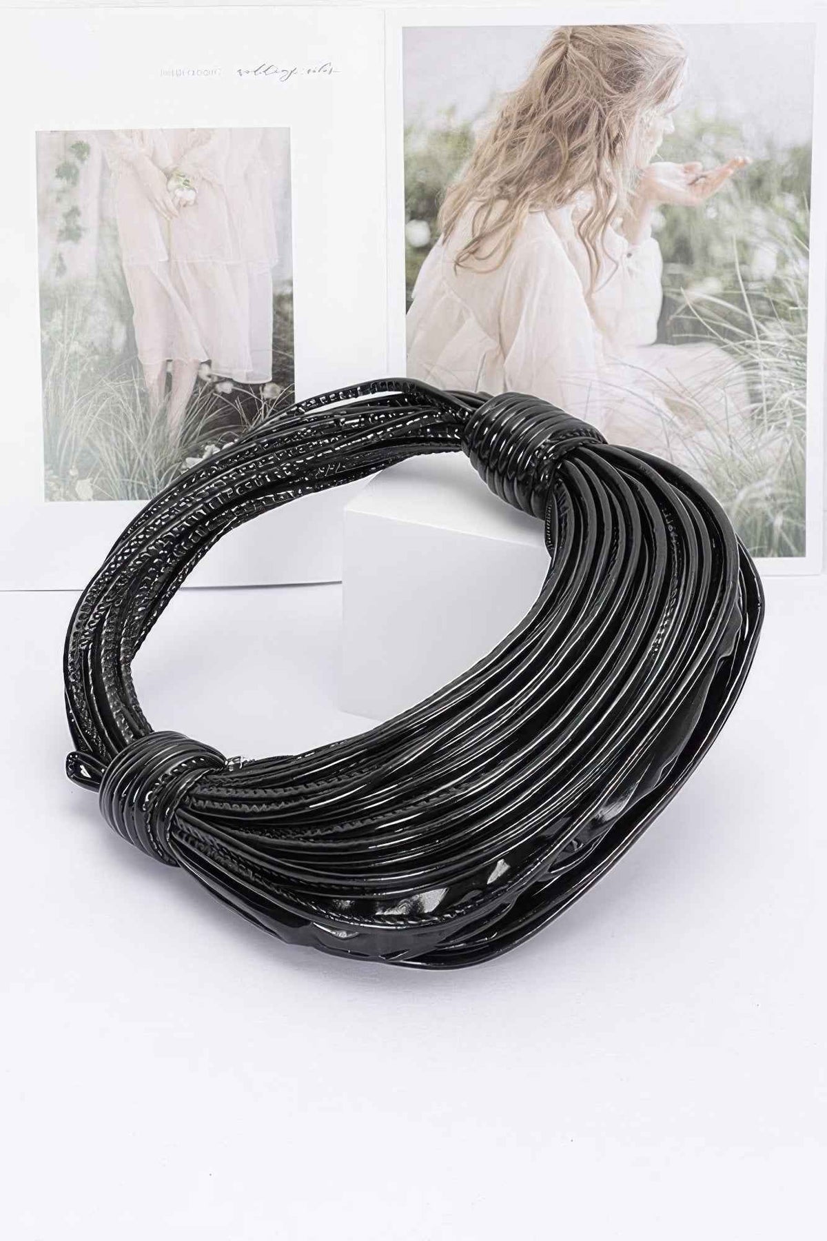 Faux Leather Rope Hobo Bag