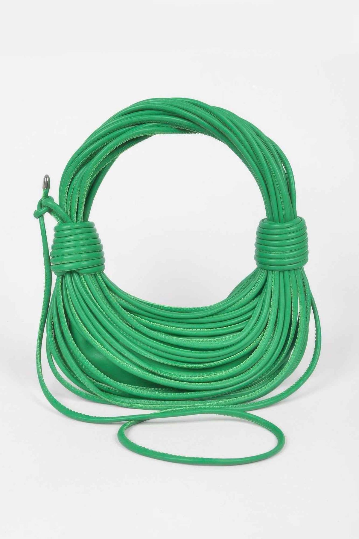 Faux Leather Rope Hobo Bag
