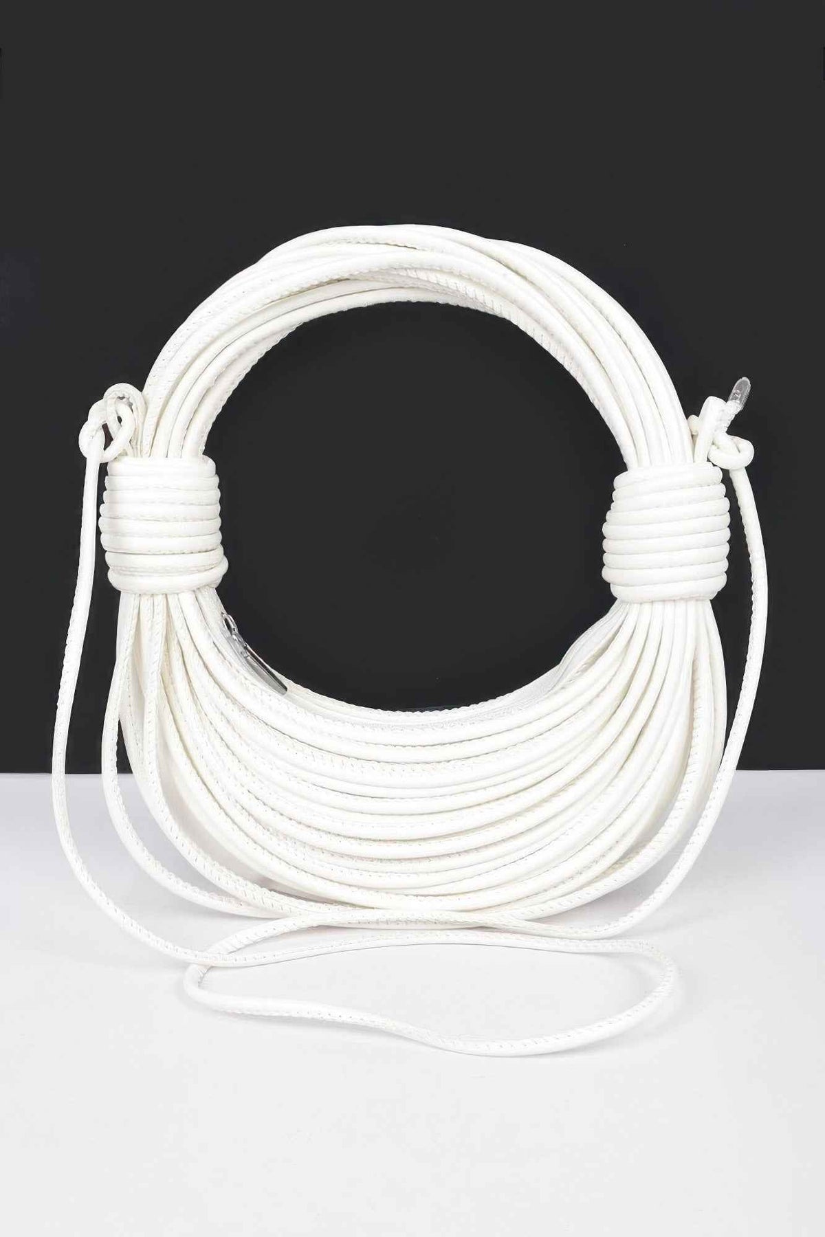 Faux Leather Rope Hobo Bag