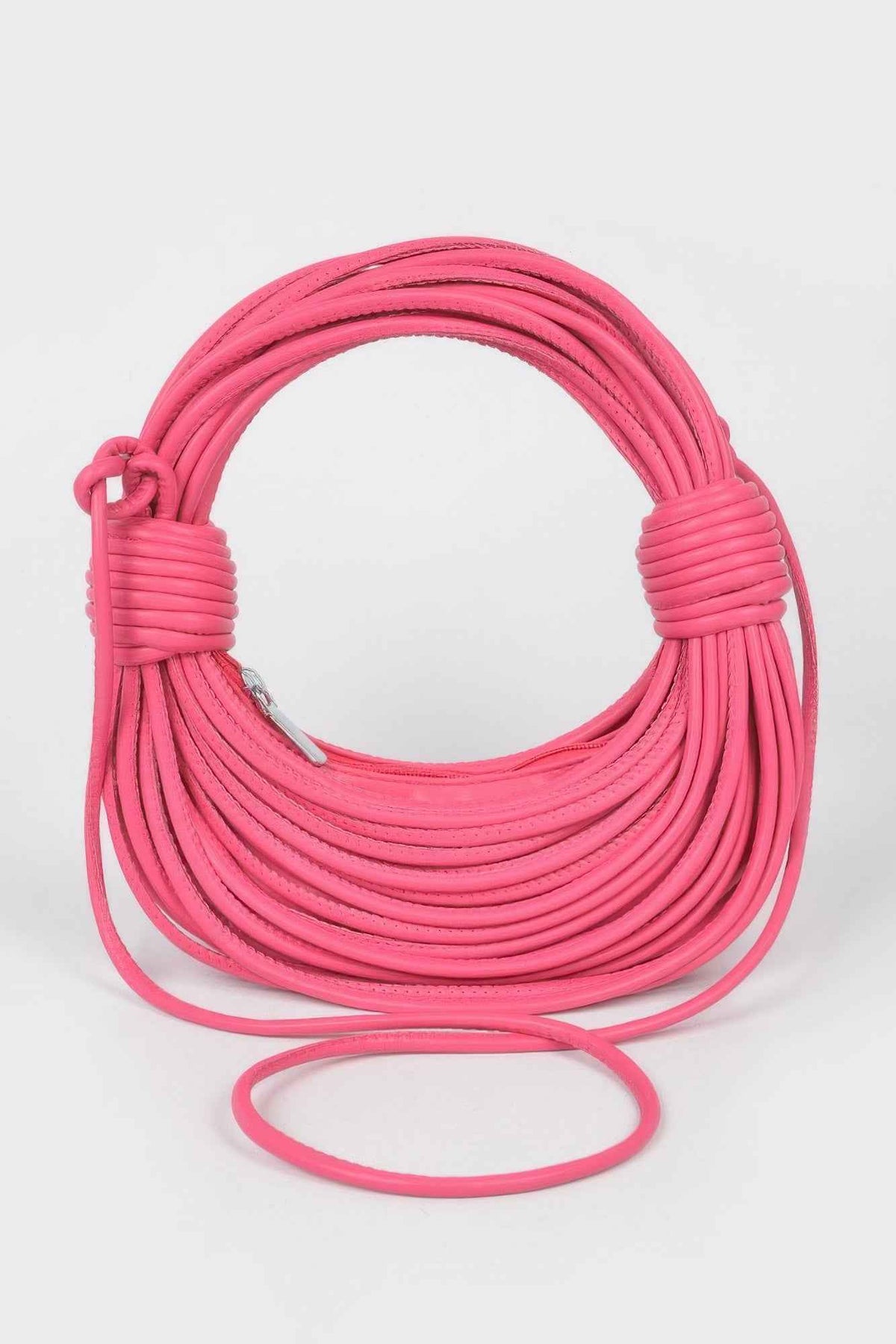 Faux Leather Rope Hobo Bag