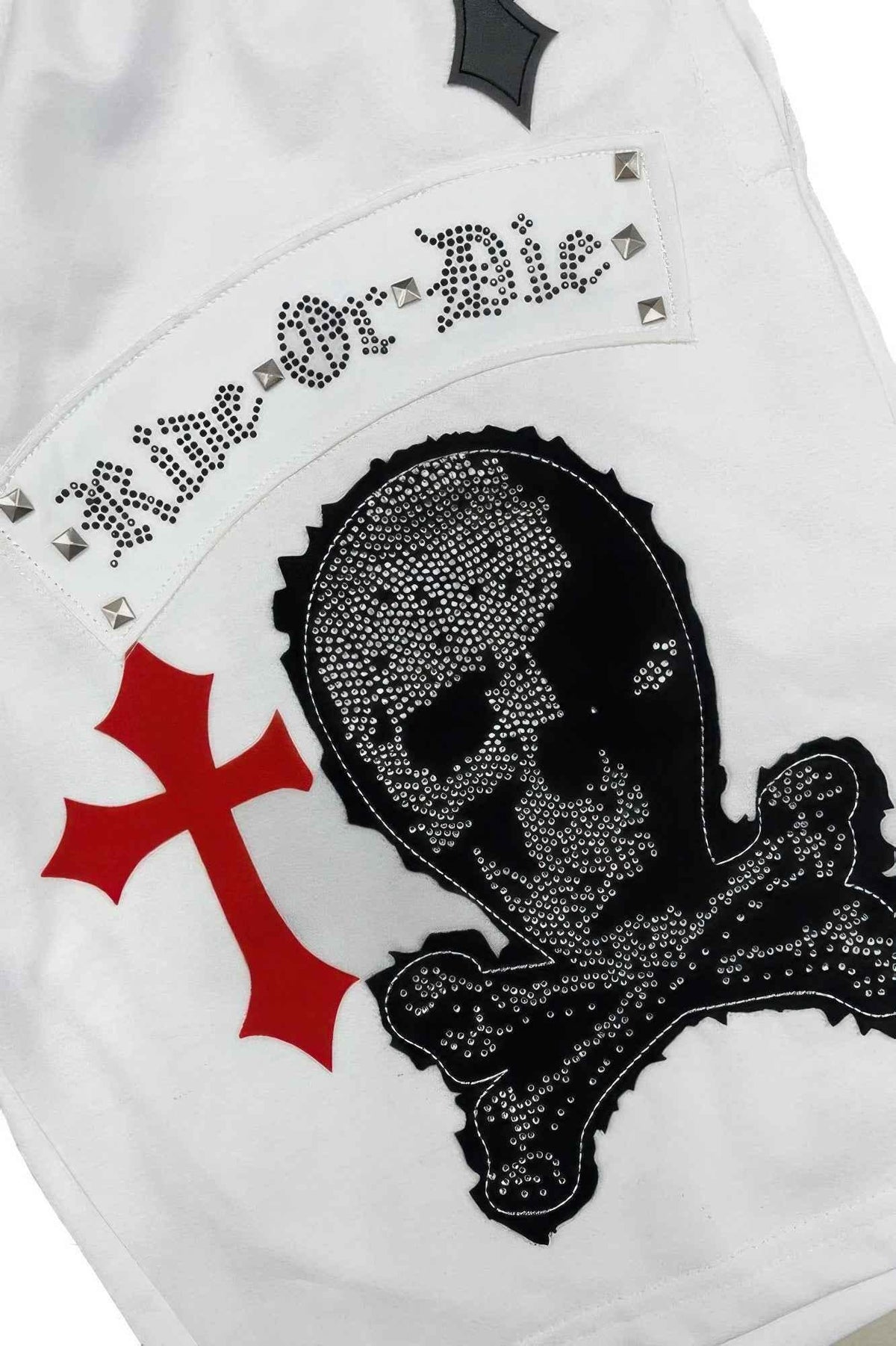 Mens Chrome Cross Skull Shorts