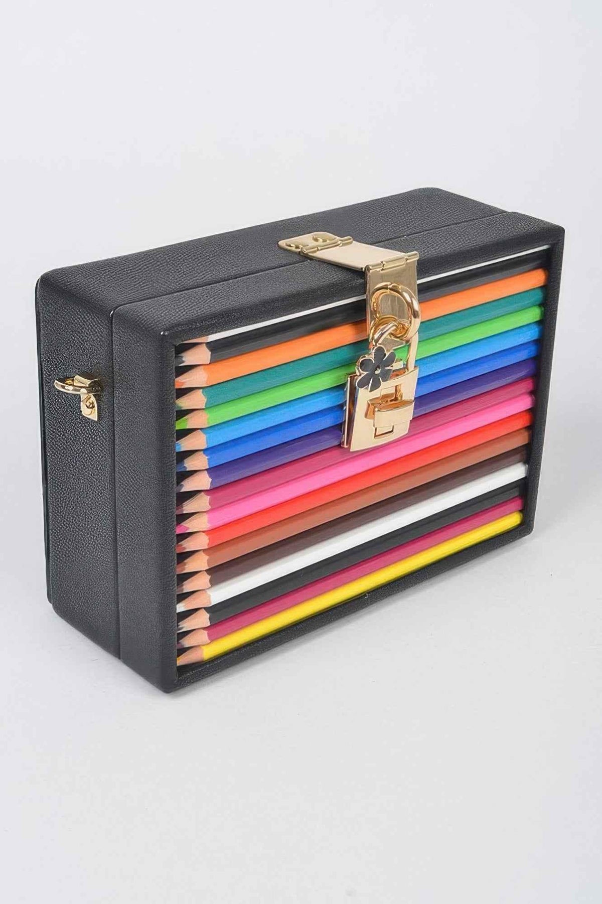 Pencil Case With Key And Lock Clutch