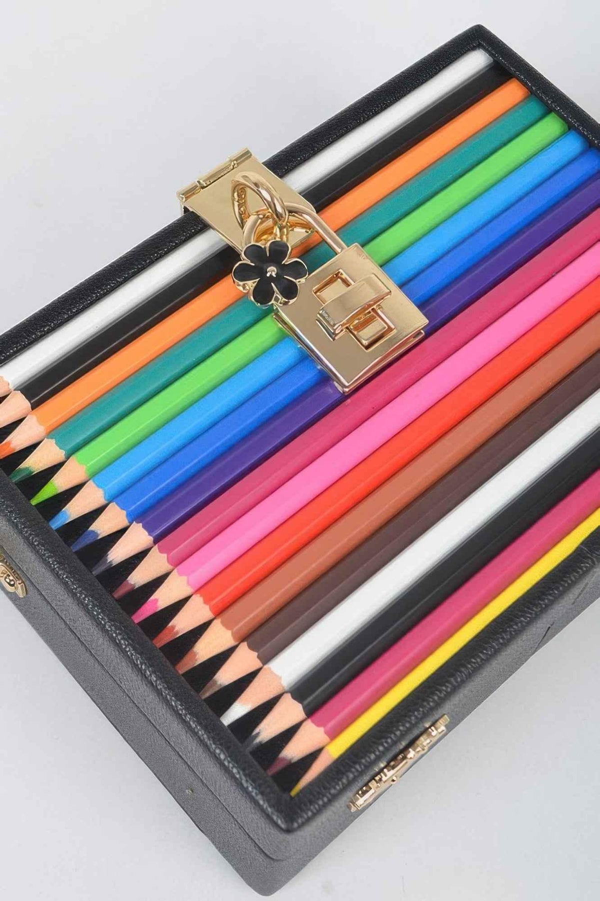 Pencil Case With Key And Lock Clutch
