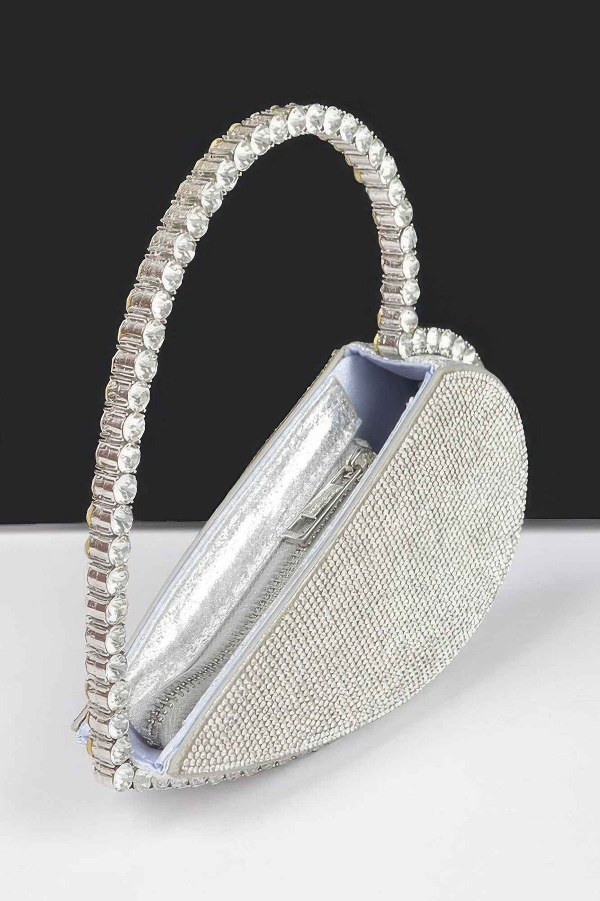 Heart Shape Rhinestone Bag