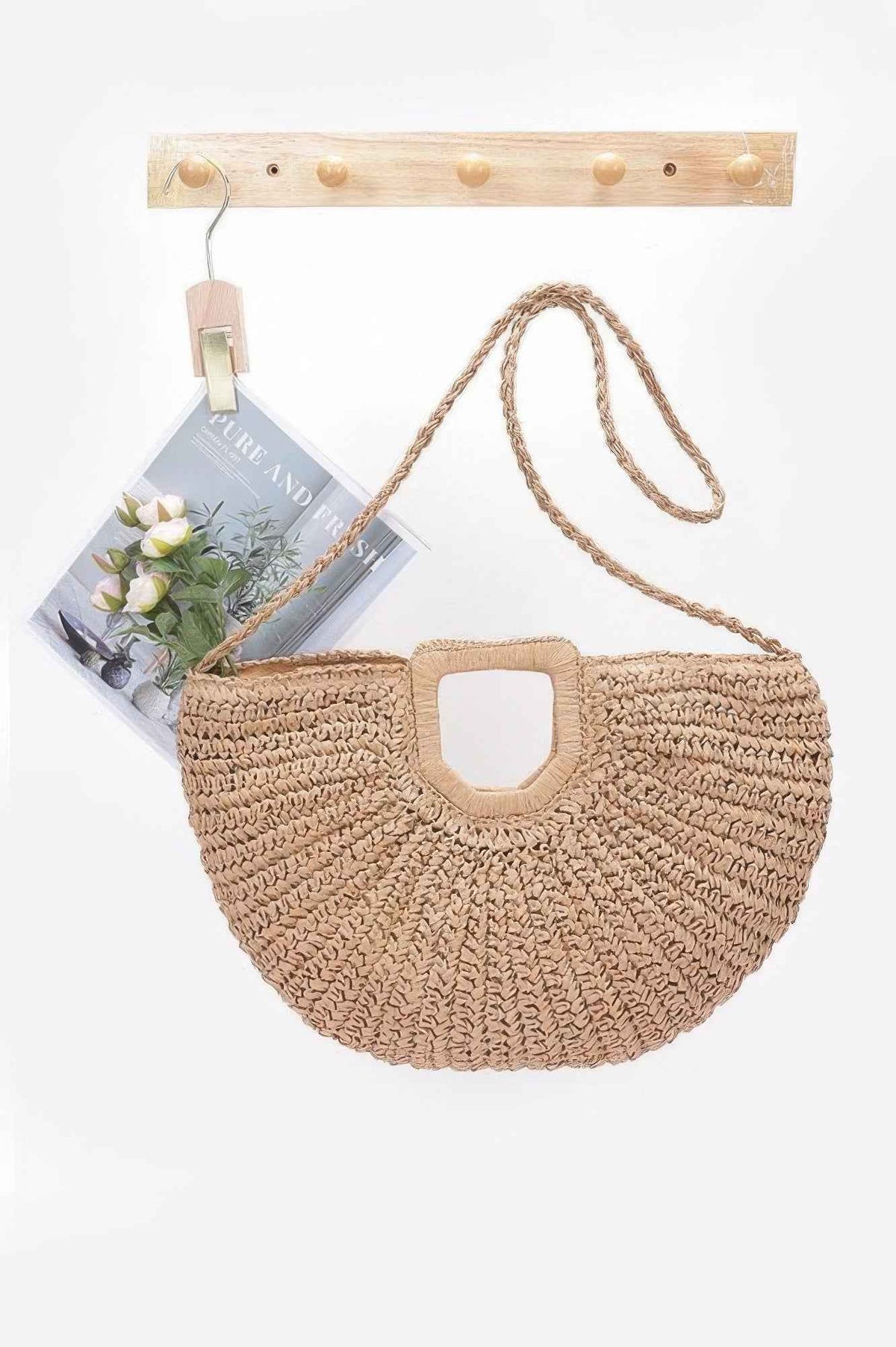 Faux Straw Handmade Handle Bag