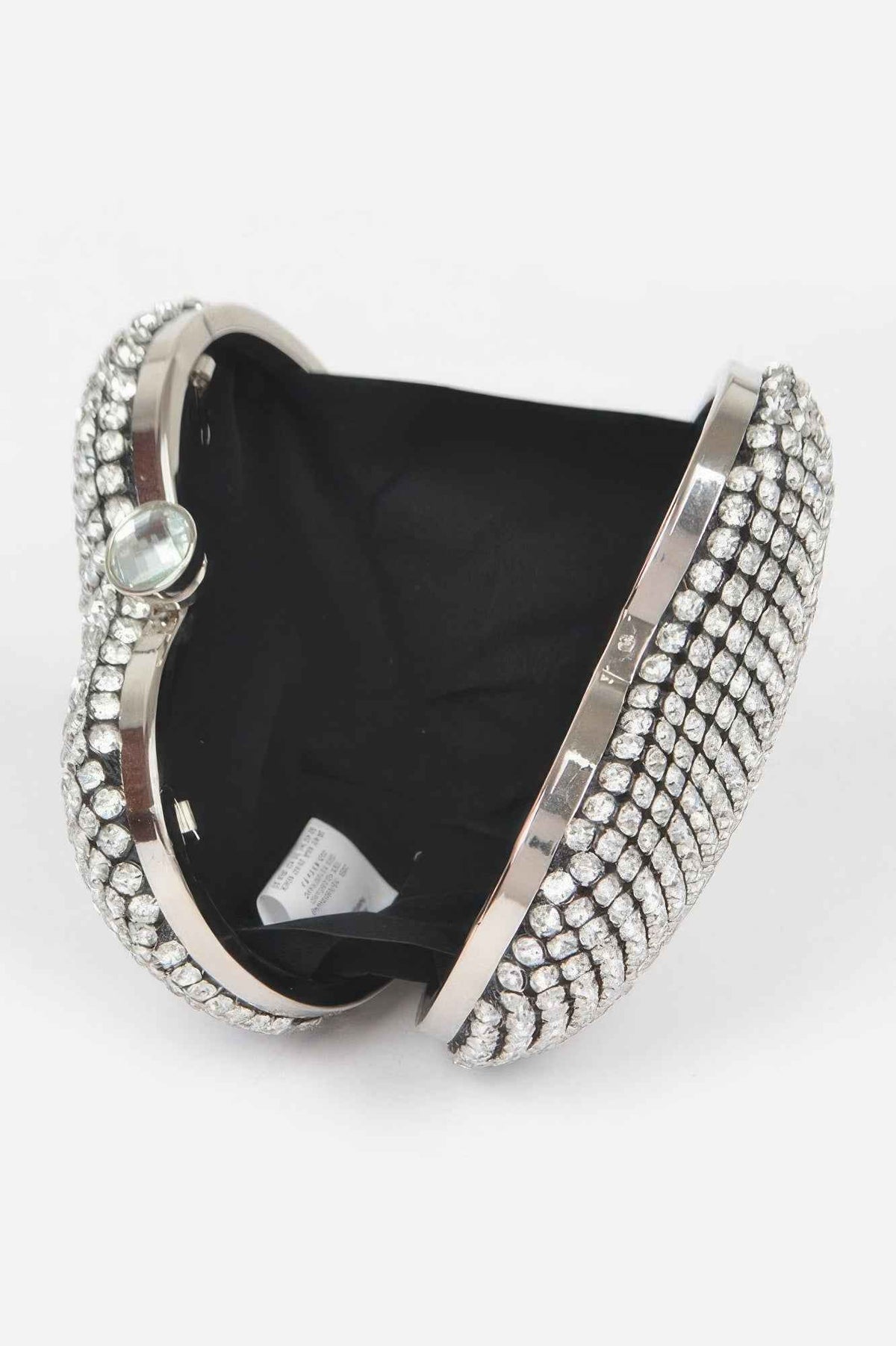 Rhinestone Heart Sahpe Party Clutch