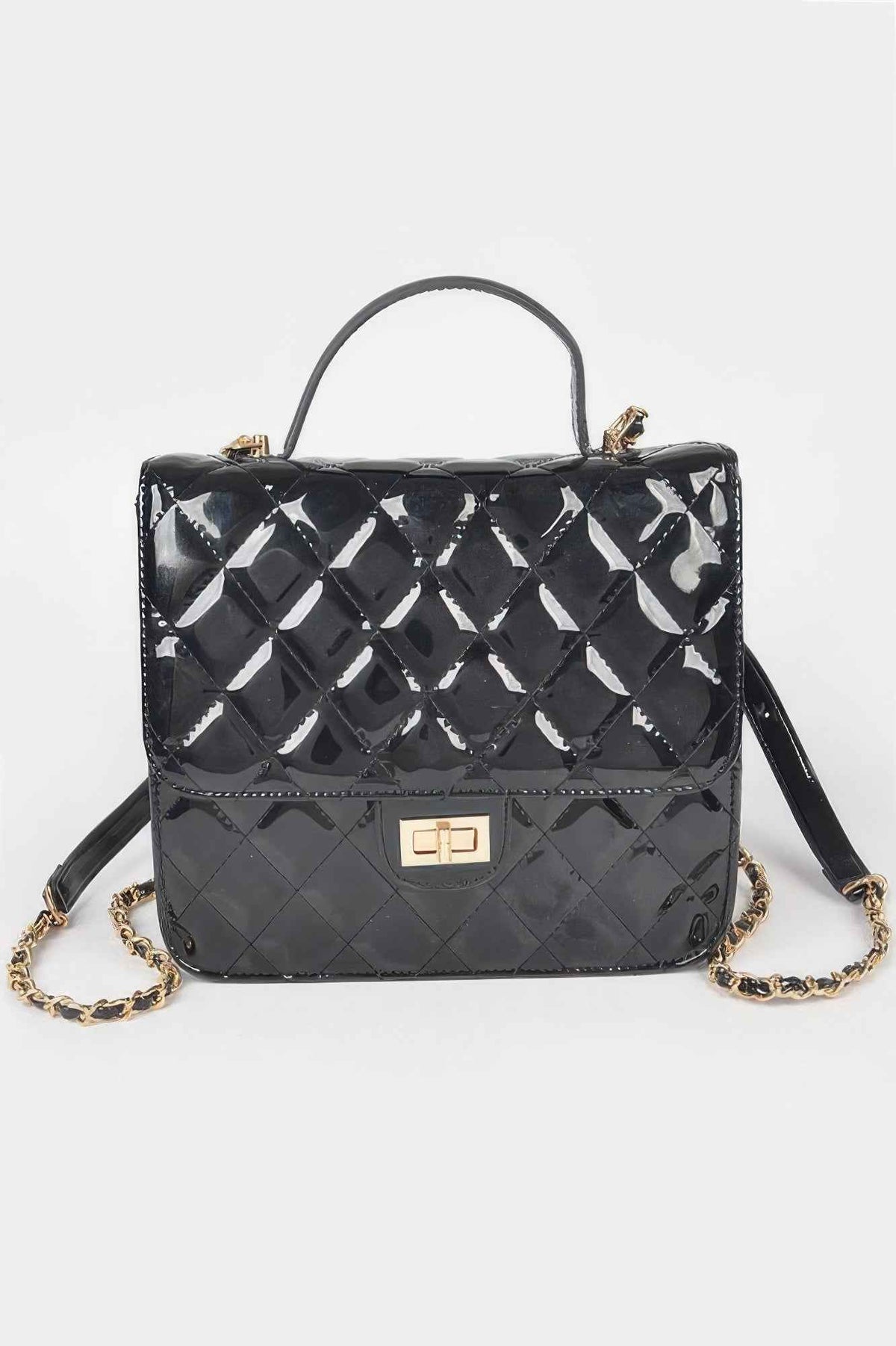 Quilted Enamel Backpack