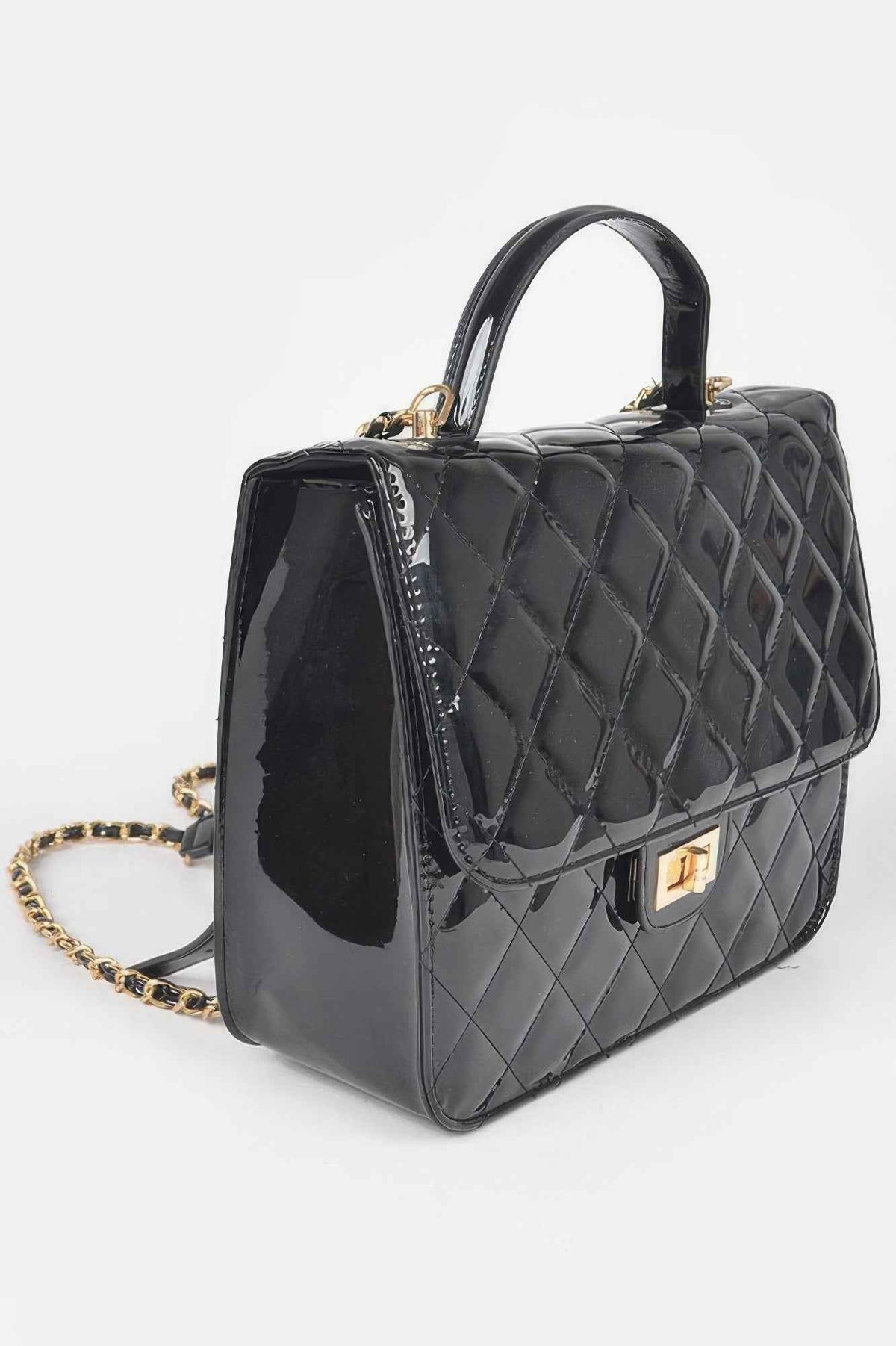 Quilted Enamel Backpack
