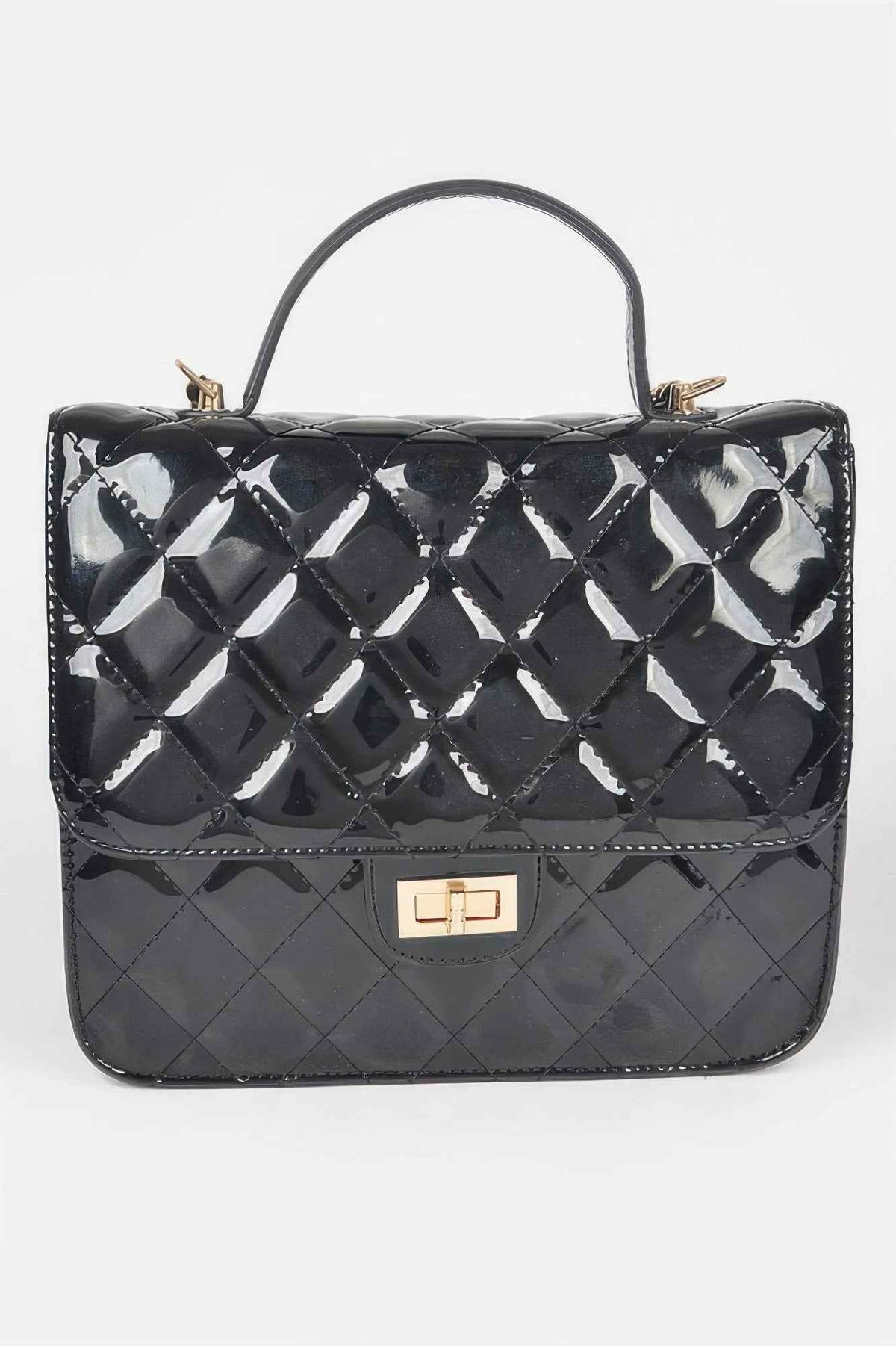 Quilted Enamel Backpack