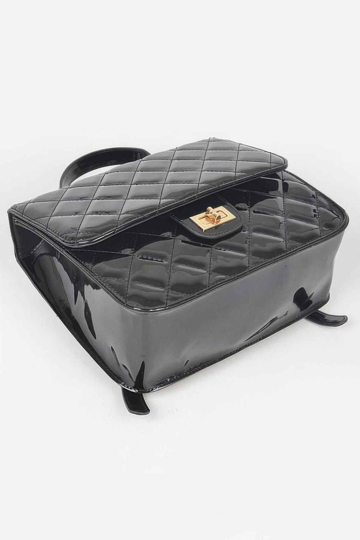 Quilted Enamel Backpack