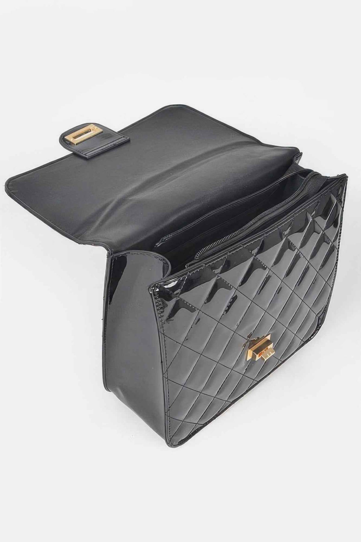 Quilted Enamel Backpack