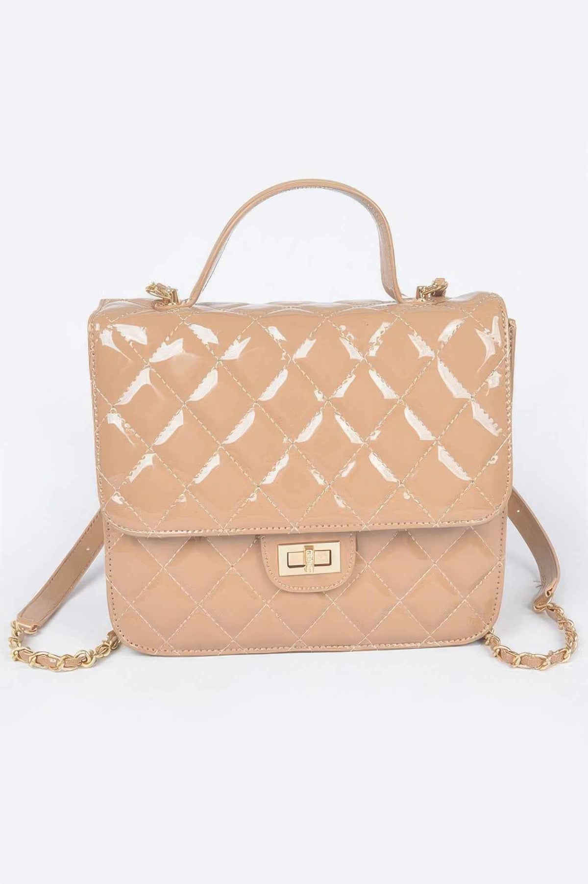 Quilted Enamel Backpack