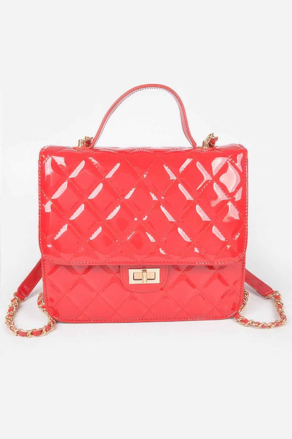 Quilted Enamel Backpack