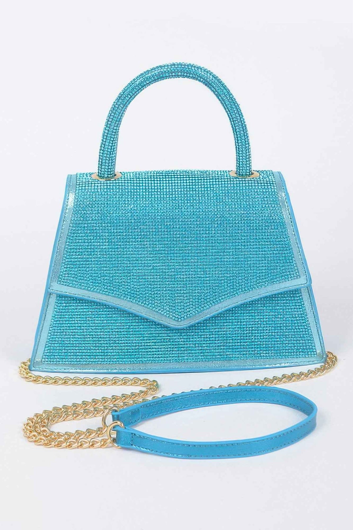 Rhinestone Top Handle Clutch