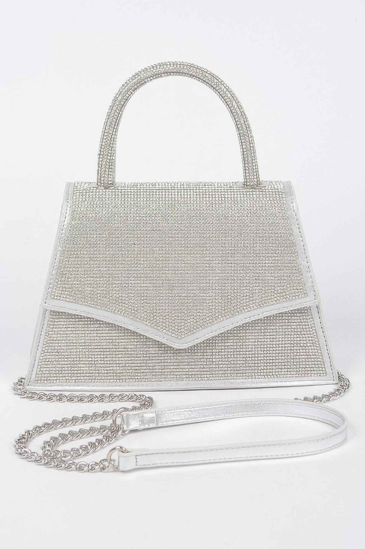 Rhinestone Top Handle Clutch