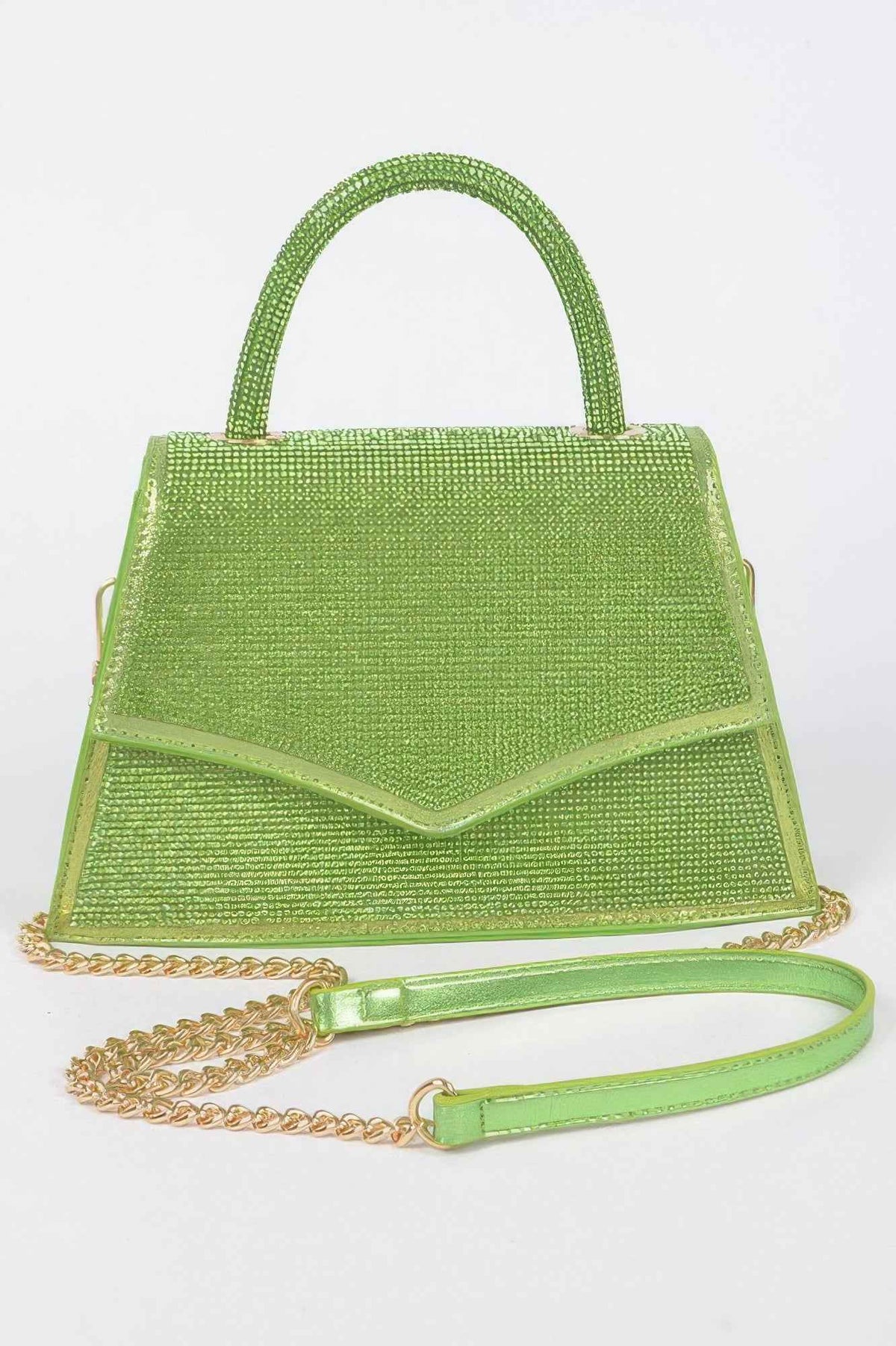Rhinestone Top Handle Clutch