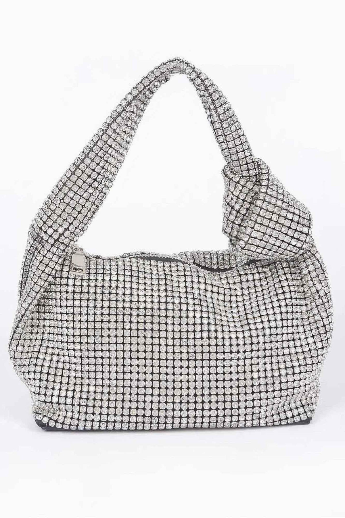 Rhinestone Shoulder Zip Bag