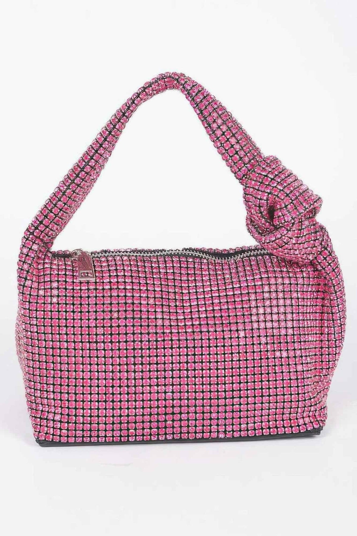 Rhinestone Shoulder Zip Bag