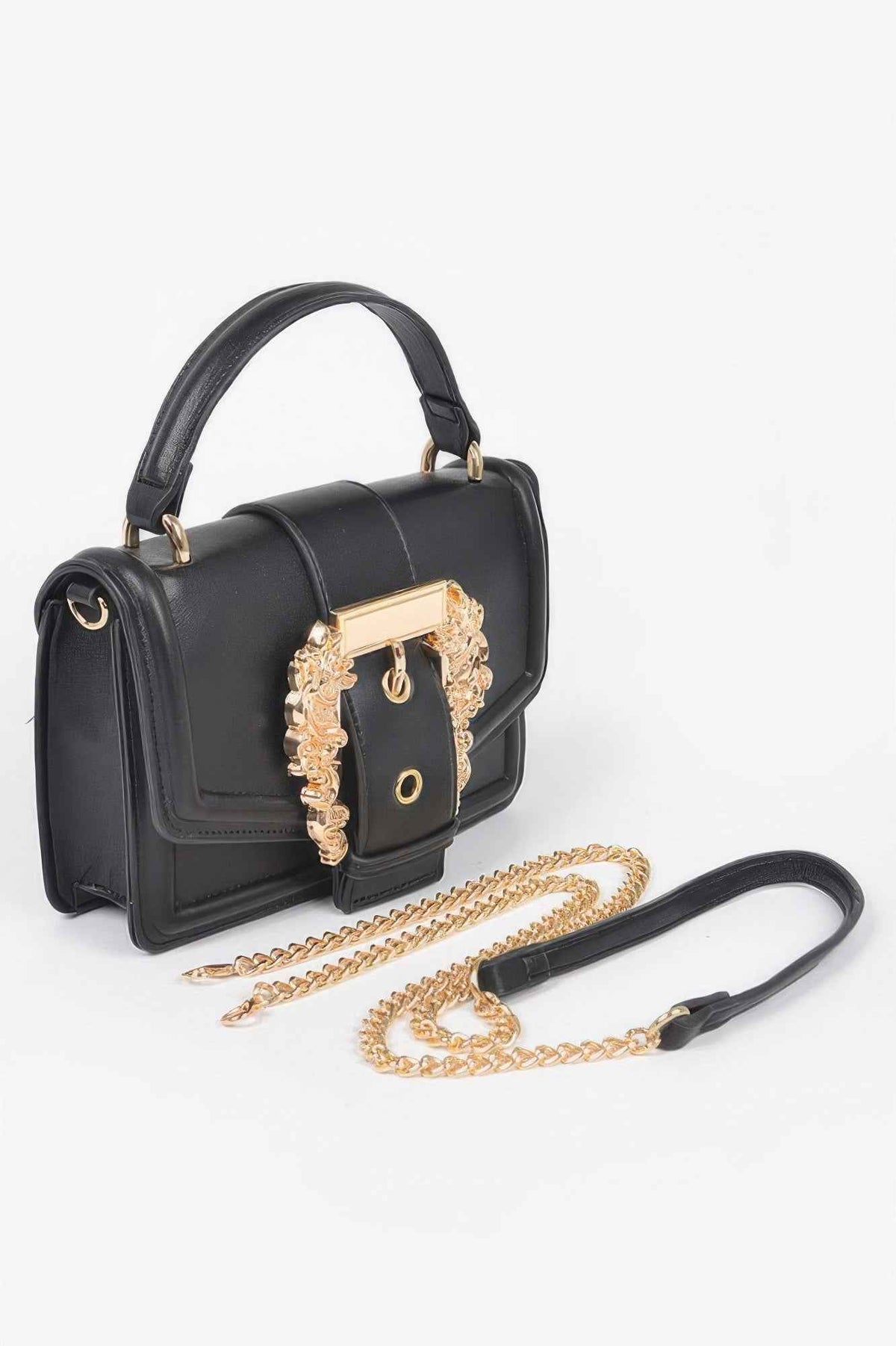 Vegan Top Handle Shoulder Clutch