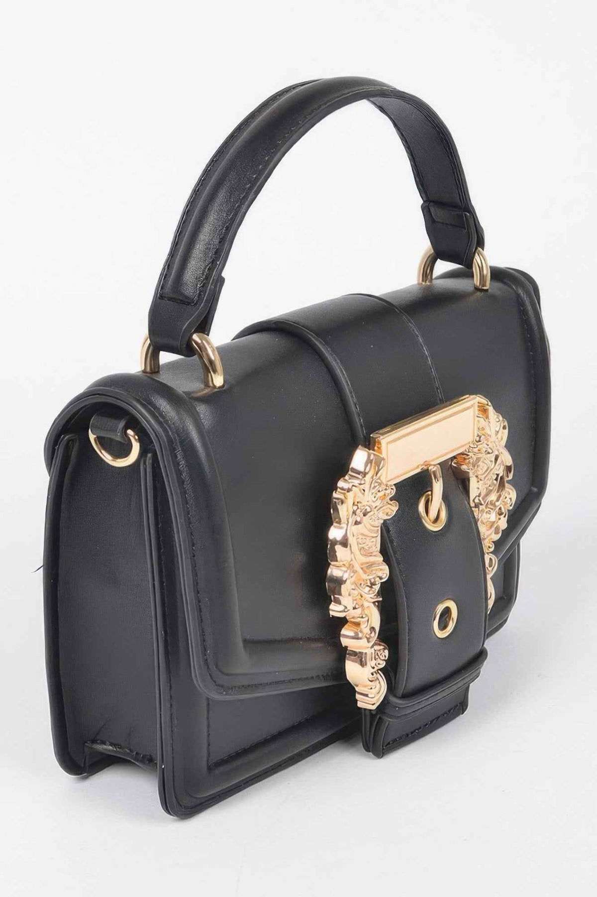 Vegan Top Handle Shoulder Clutch