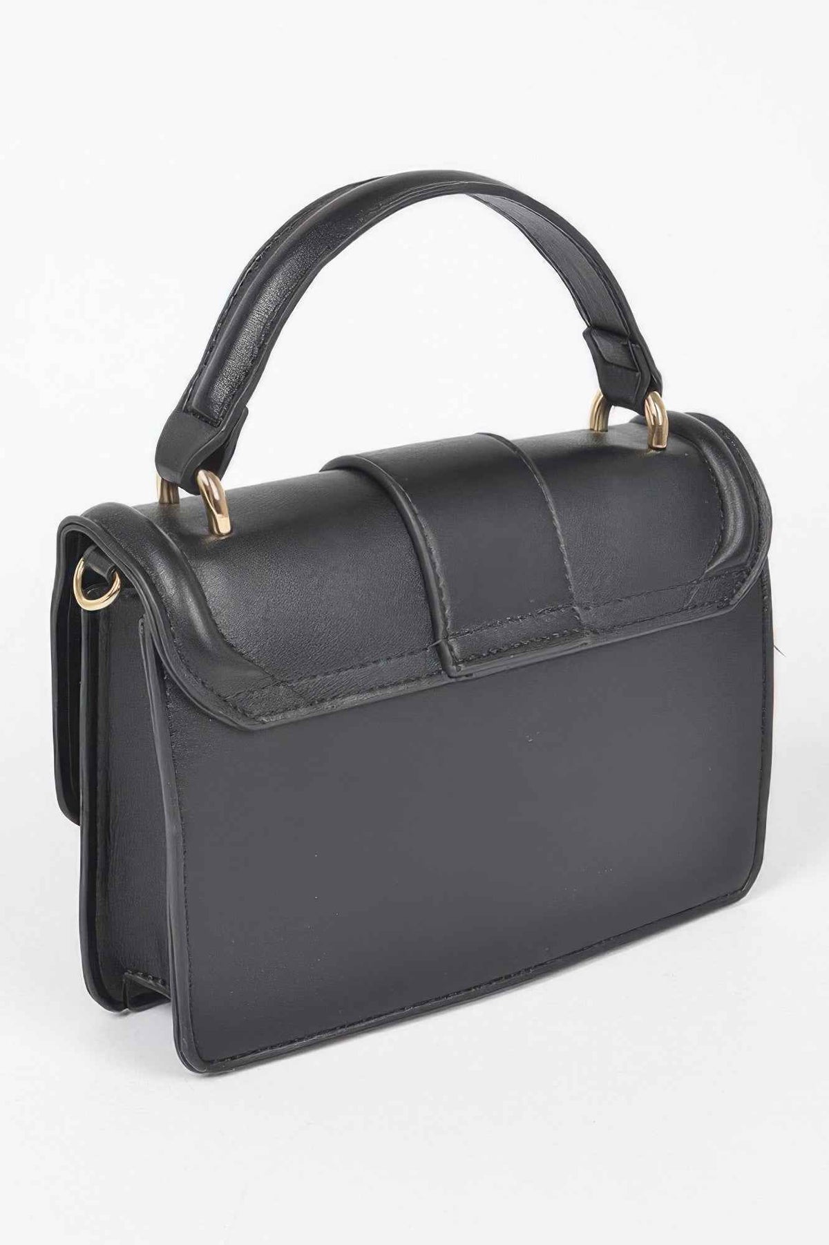 Vegan Top Handle Shoulder Clutch