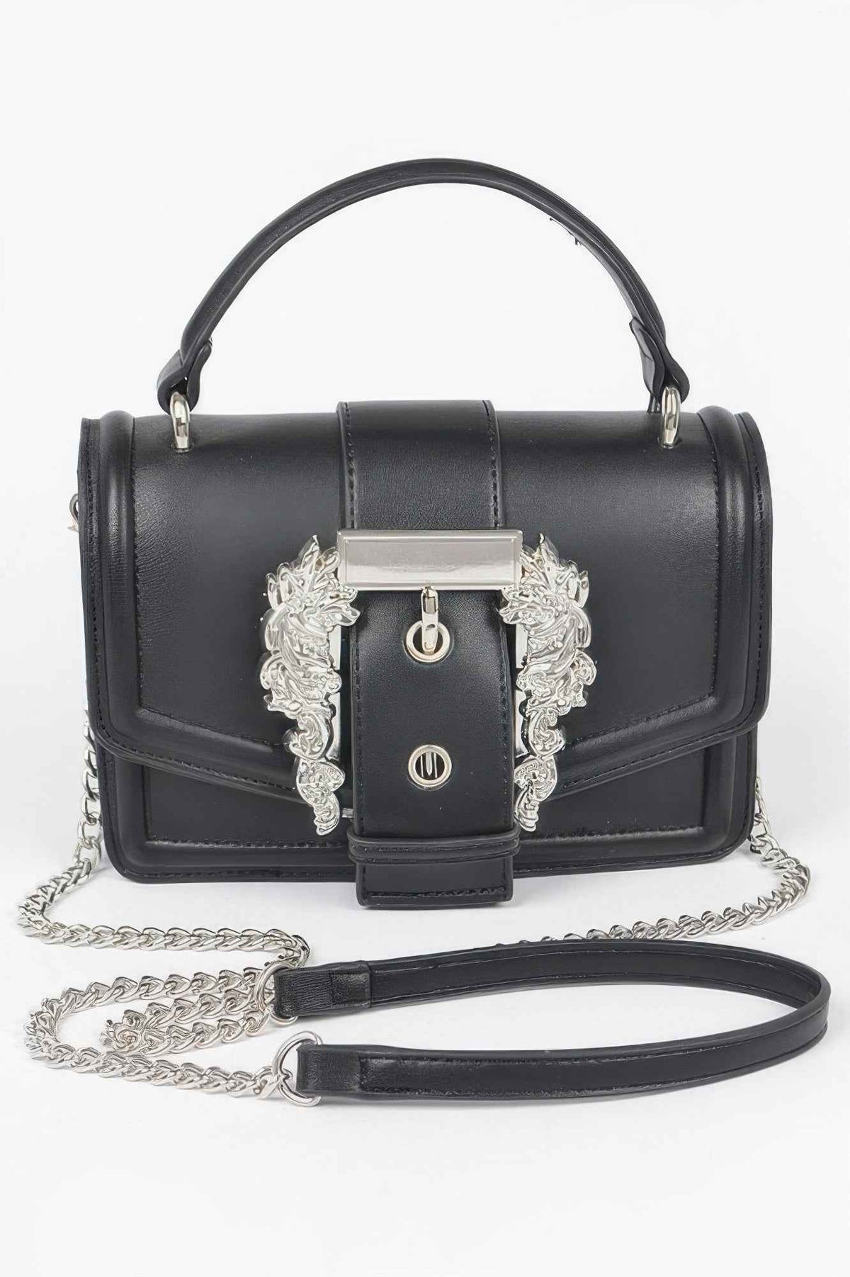 Vegan Top Handle Shoulder Clutch