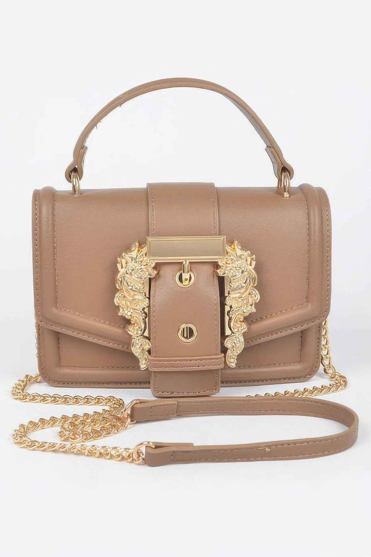 Vegan Top Handle Shoulder Clutch