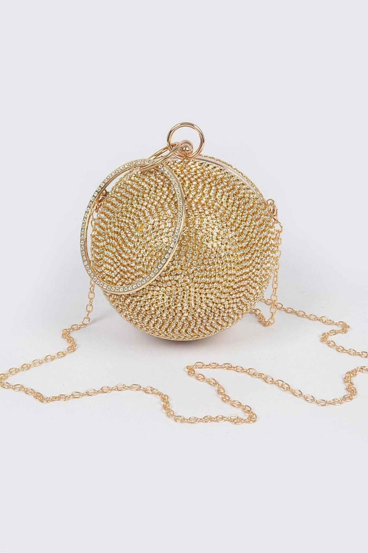 Rhinestone Ball Clutch