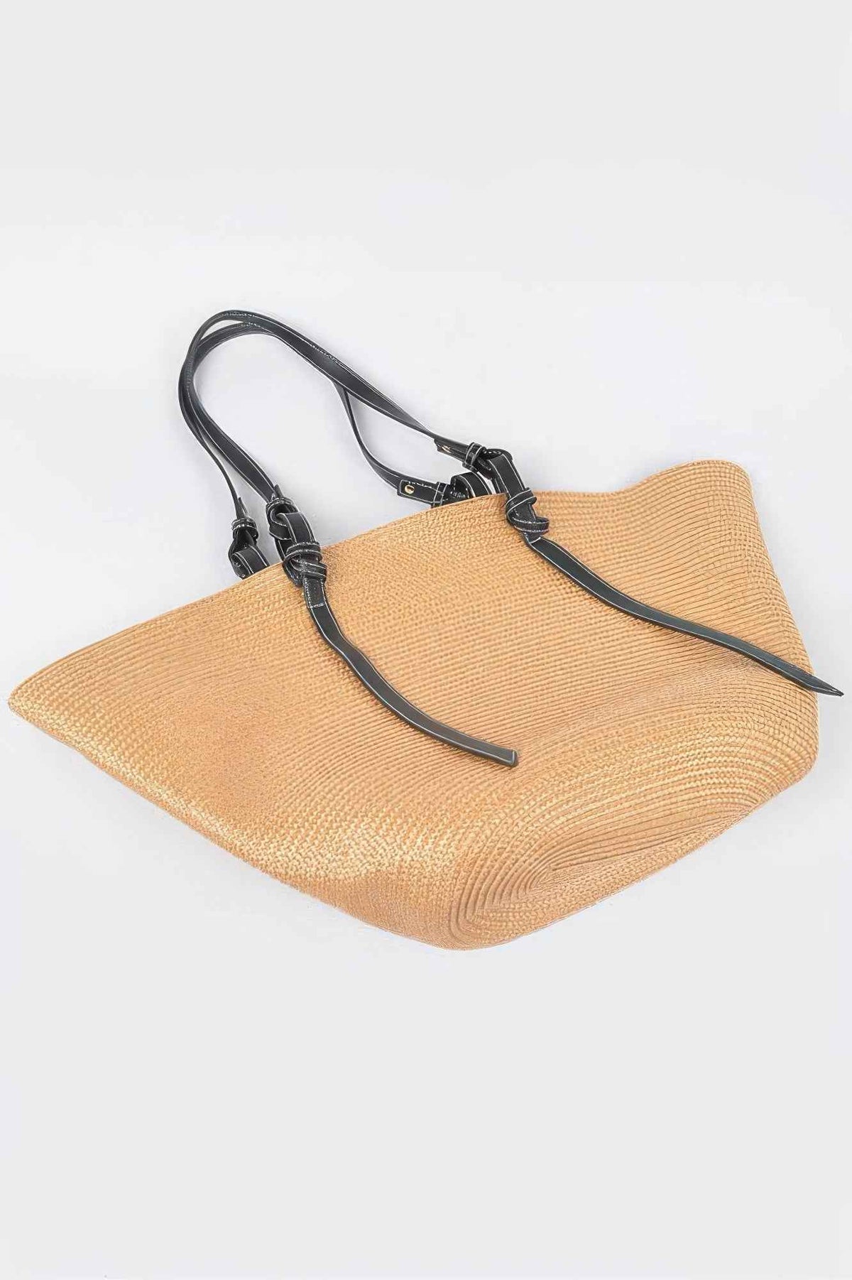 Faux Straw Large Hobo Bag