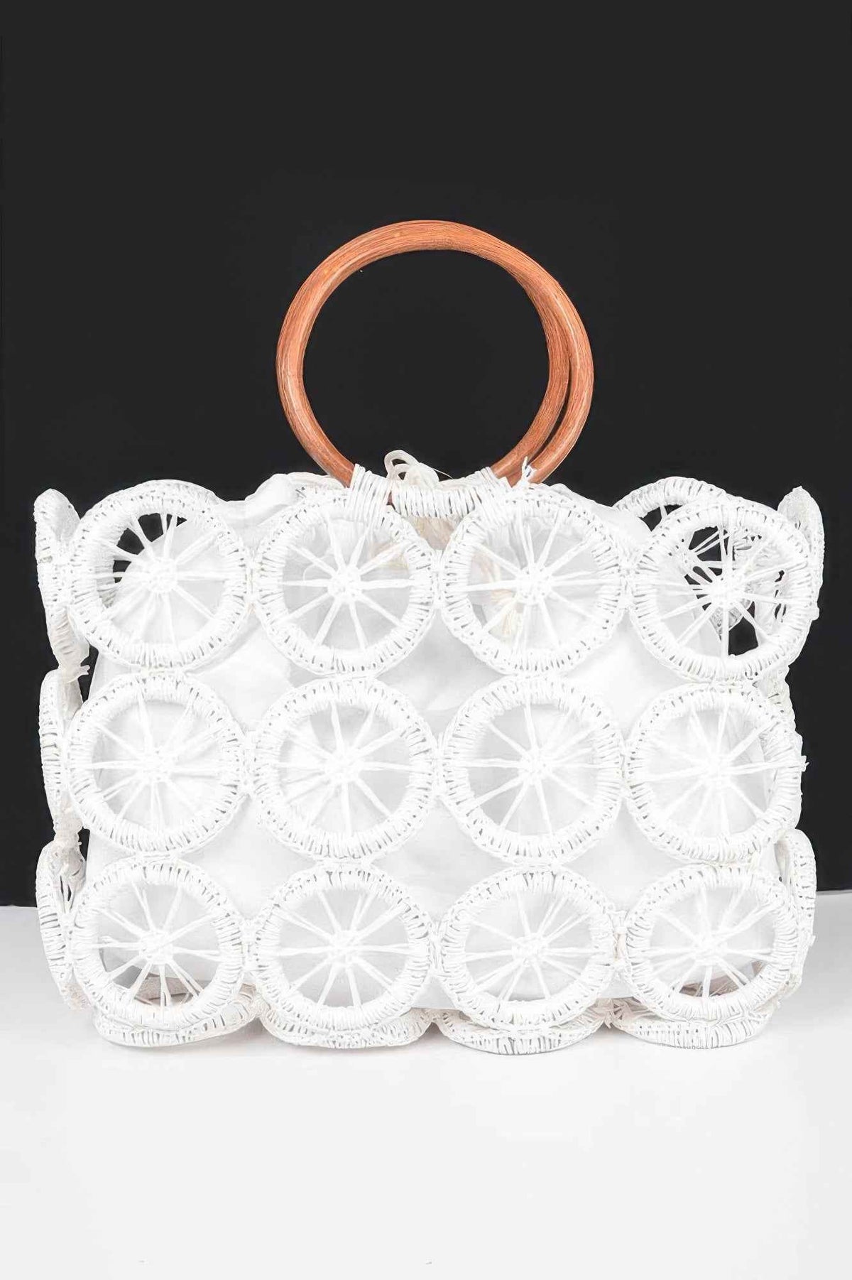 Monotone Crochet Handbag