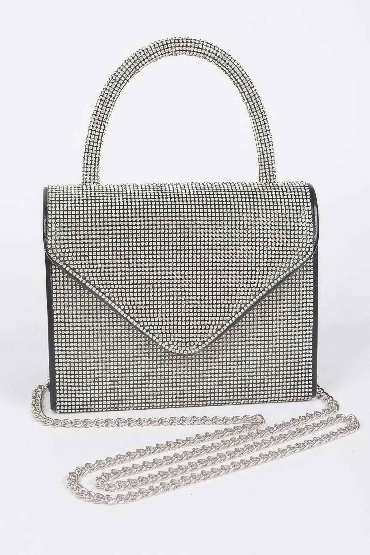 Rhinestone Top Handle Crossbody Bag