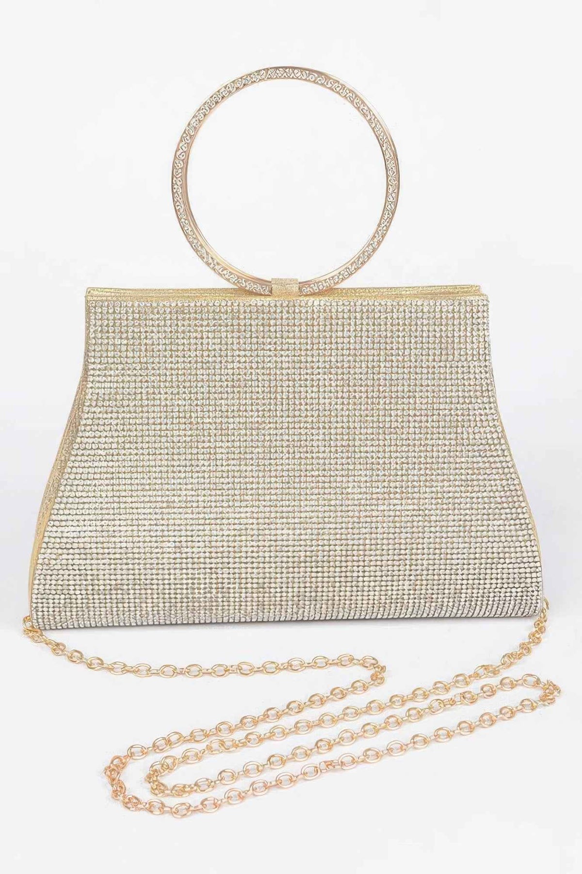 Rhinestone Top Handle Bag