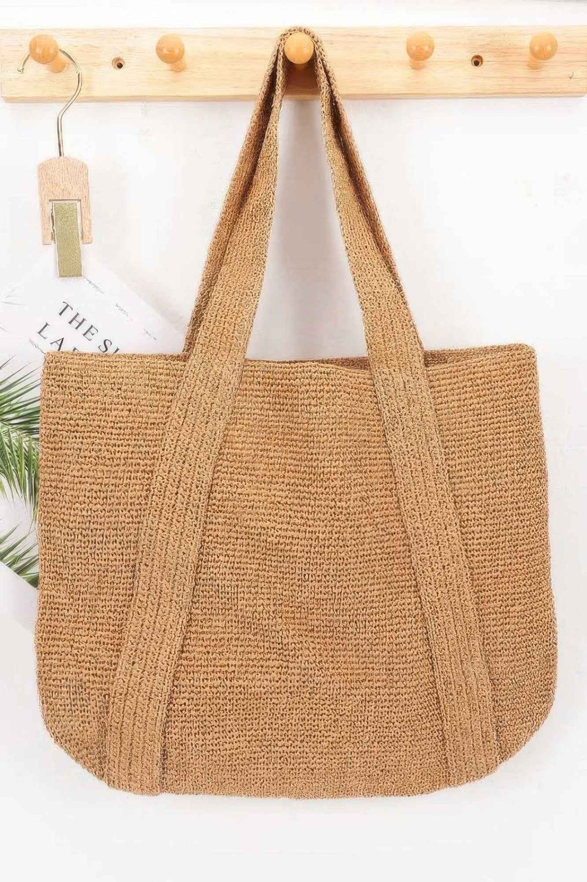 Woven Straw Tote Bag